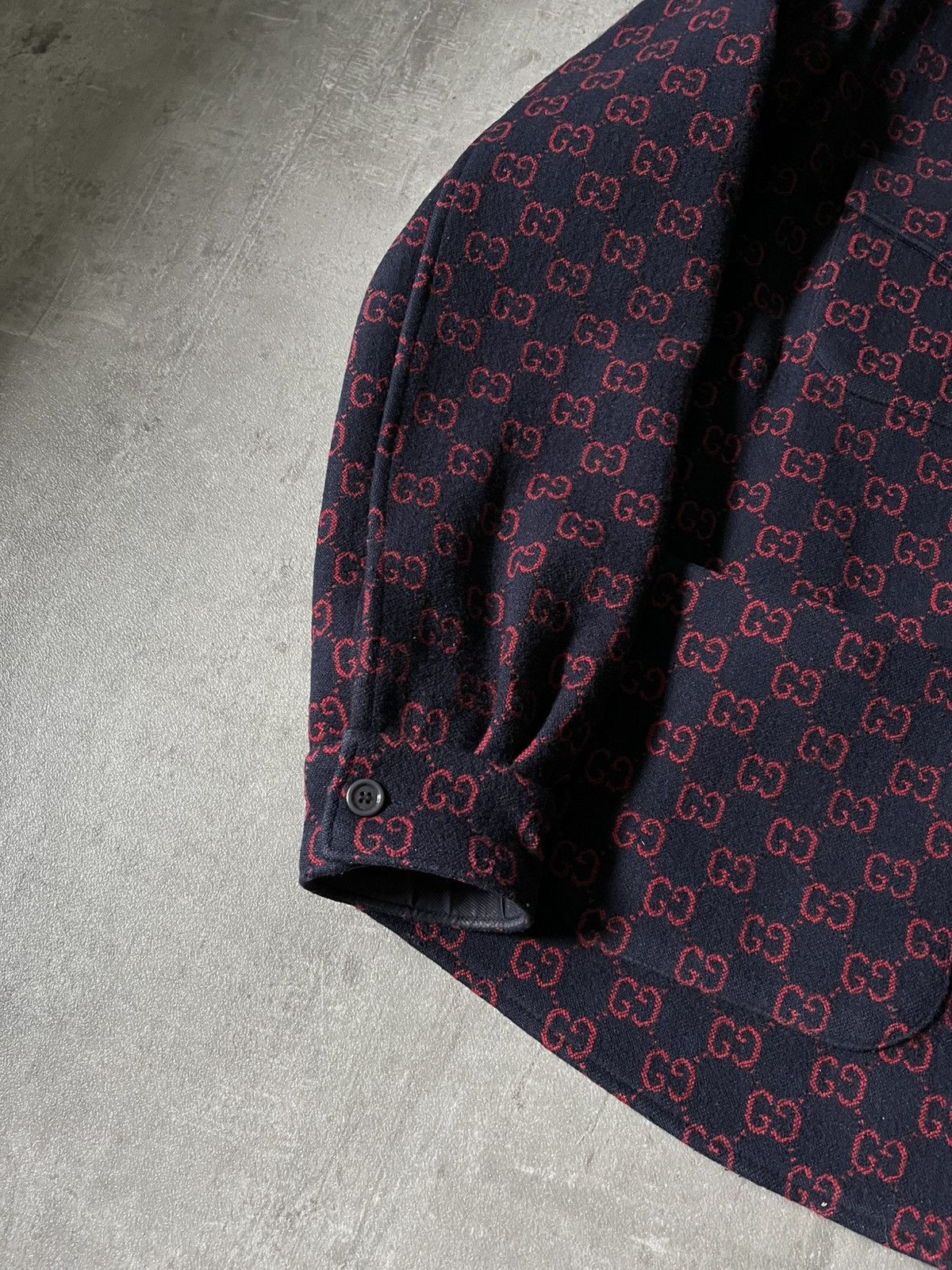 Gucci Gucci GG Jacquard shirt jacket wool Size US M / EU 48-50 / 2 - 2 Thumbnail