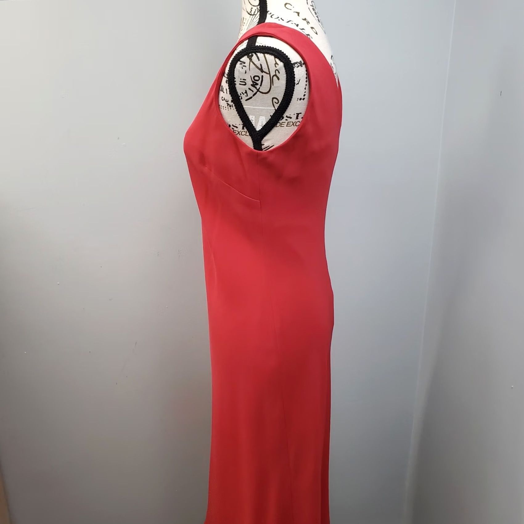 Ralph Lauren Lauren Ralph Lauren Womens 4 Red Summer Sleeveless Sheath Dress V-Neck Knee Length Size S / US 4 / IT 40 - 6 Thumbnail