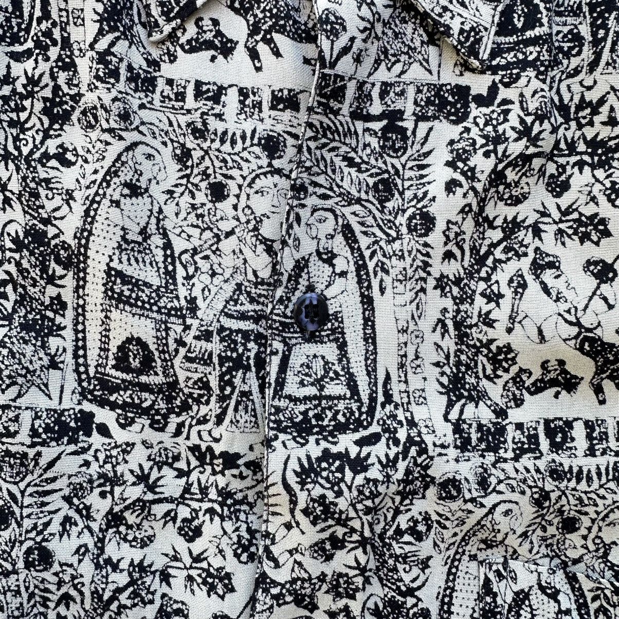 Vintage Vintage Goouch Shirt 100% Rayon All Over Pri T Tribal Hindu Size US S / EU 44-46 / 1 - 5 Thumbnail