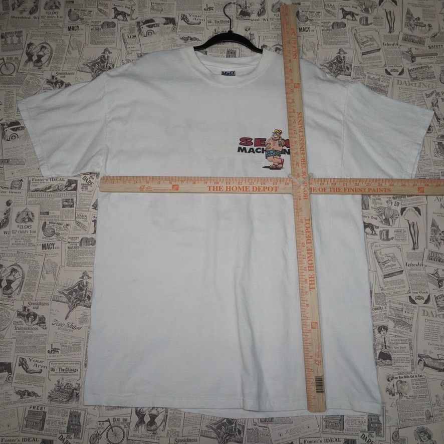 Vintage XL - Vintage Y2K sex machine big guy drinking beer t-shirt Size US XL / EU 56 / 4 - 5 Thumbnail