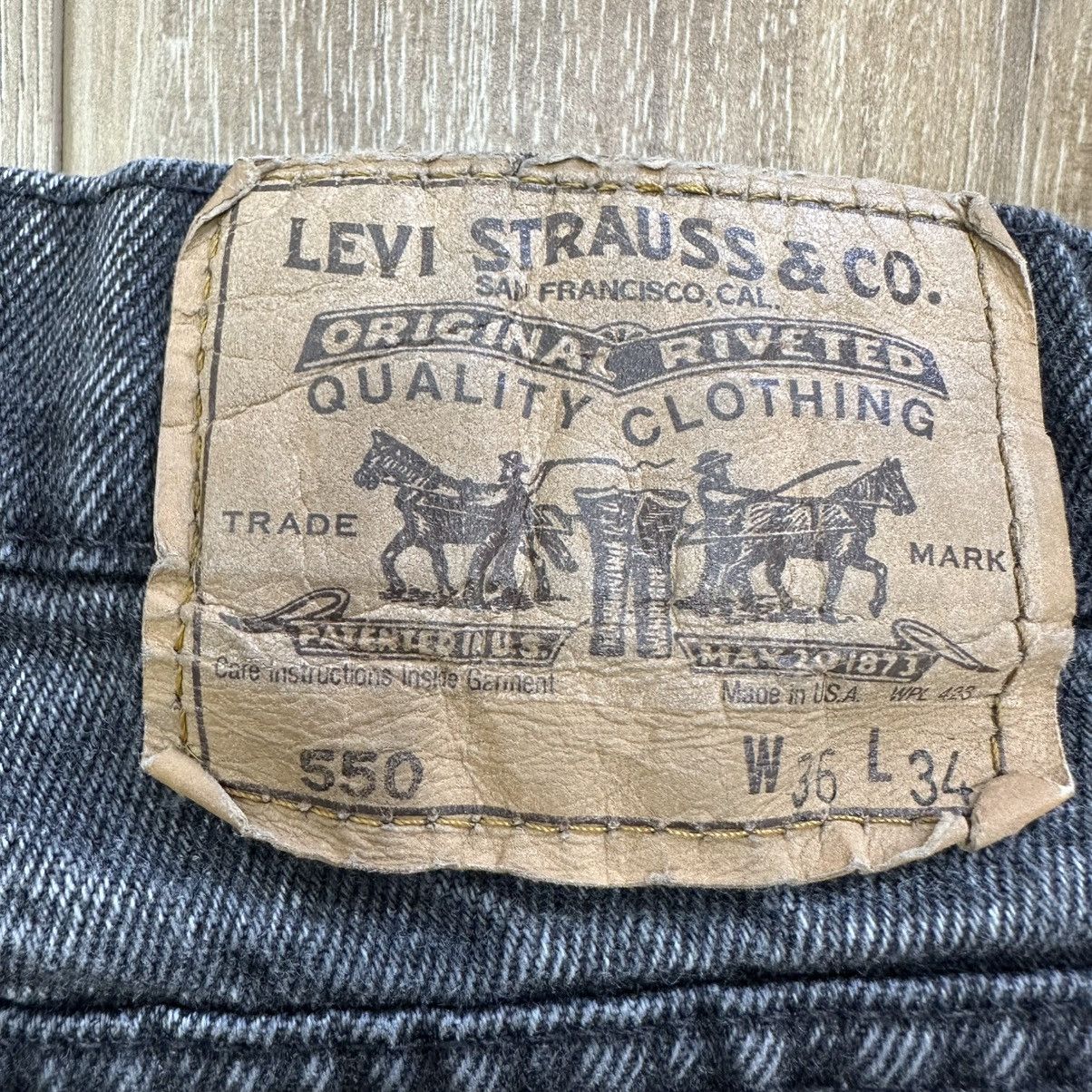 Levi's Vintage 80s 90s Levi’s 550 Made in USA Black Denim Jeans Size US 36 / EU 52 - 5 Thumbnail