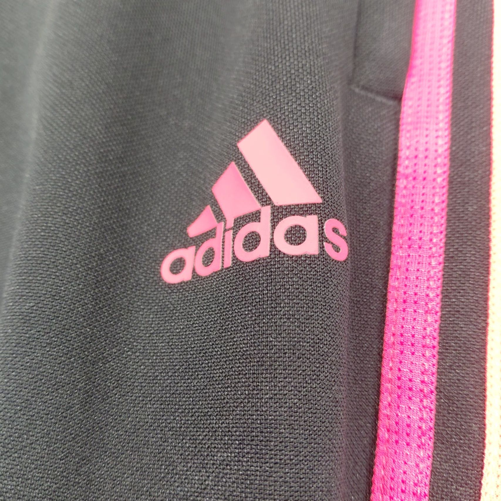 Adidas Adidas Pants Womens Size Medium Black Stripes Shock Pink Orange Soccer Training Track Pants Athletic Womens M Black/Pink Stripes Soccer Training Size 32" / US 10 / IT 46 - 4 Thumbnail