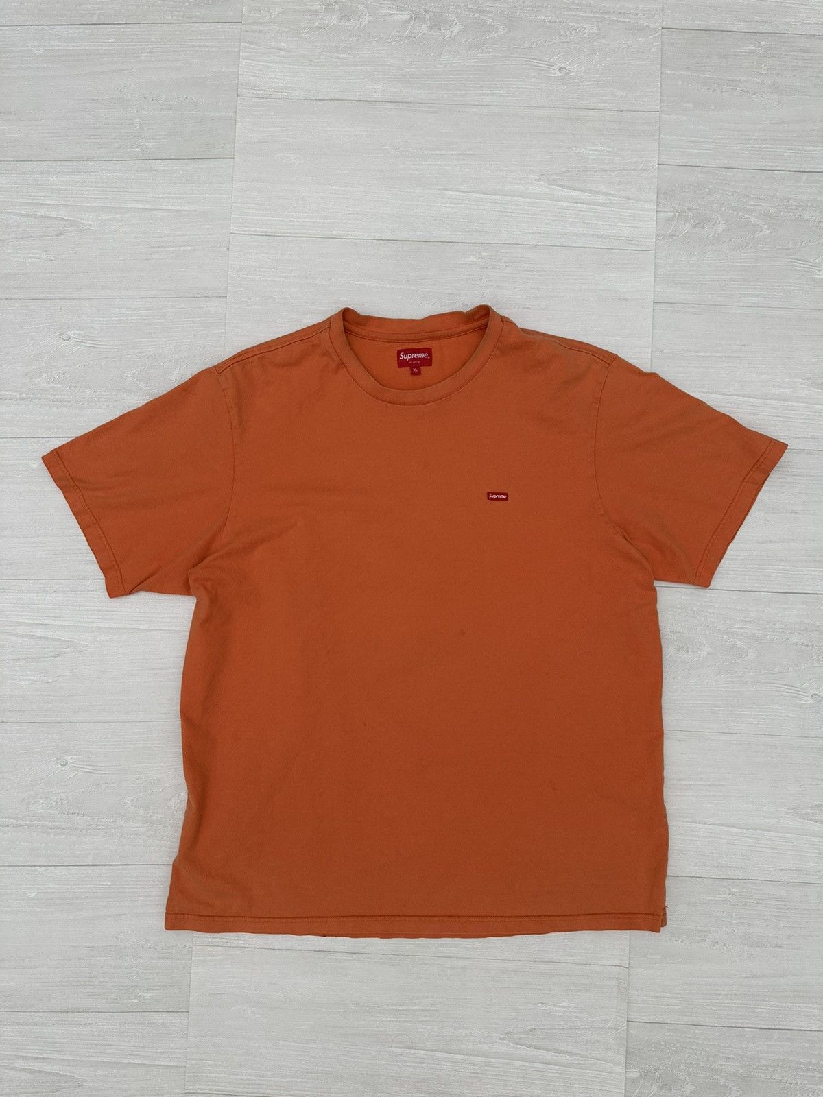 Supreme Supreme Orange Mini Box Logo Cut + Sewn Tee Sz. XL NY | Grailed