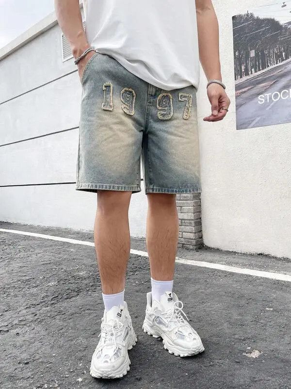 Jean Hadate x Kamon Jorts Vintage Washed Distressed Denim Size US 32 / EU 48 - 6 Thumbnail