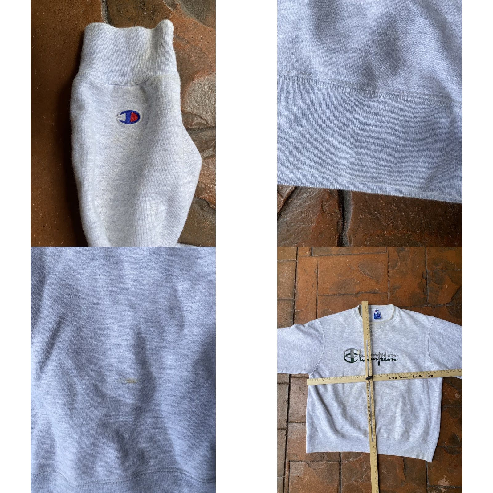 Champion VINTAGE Champion Reverse Weave Crewneck Sweatshirt XL White Spell Out 90s Mens Size US XL / EU 56 / 4 - 9 Thumbnail