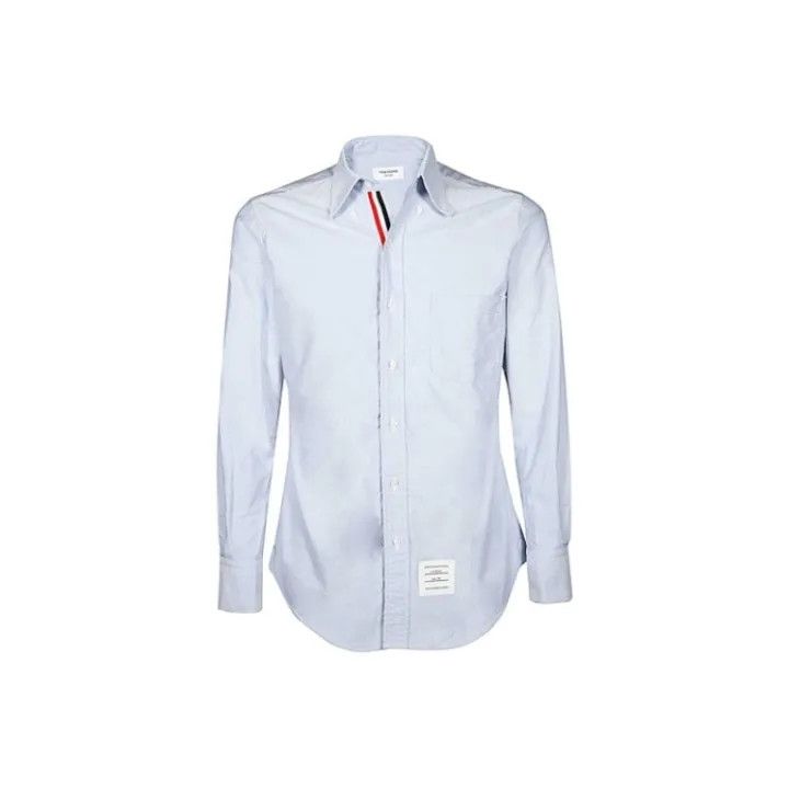 Thom Browne Thom Browne Classic Satin Oxford Long Sleeve Shirt 0079 Size US M / EU 48-50 / 2 - 1 Thumbnail