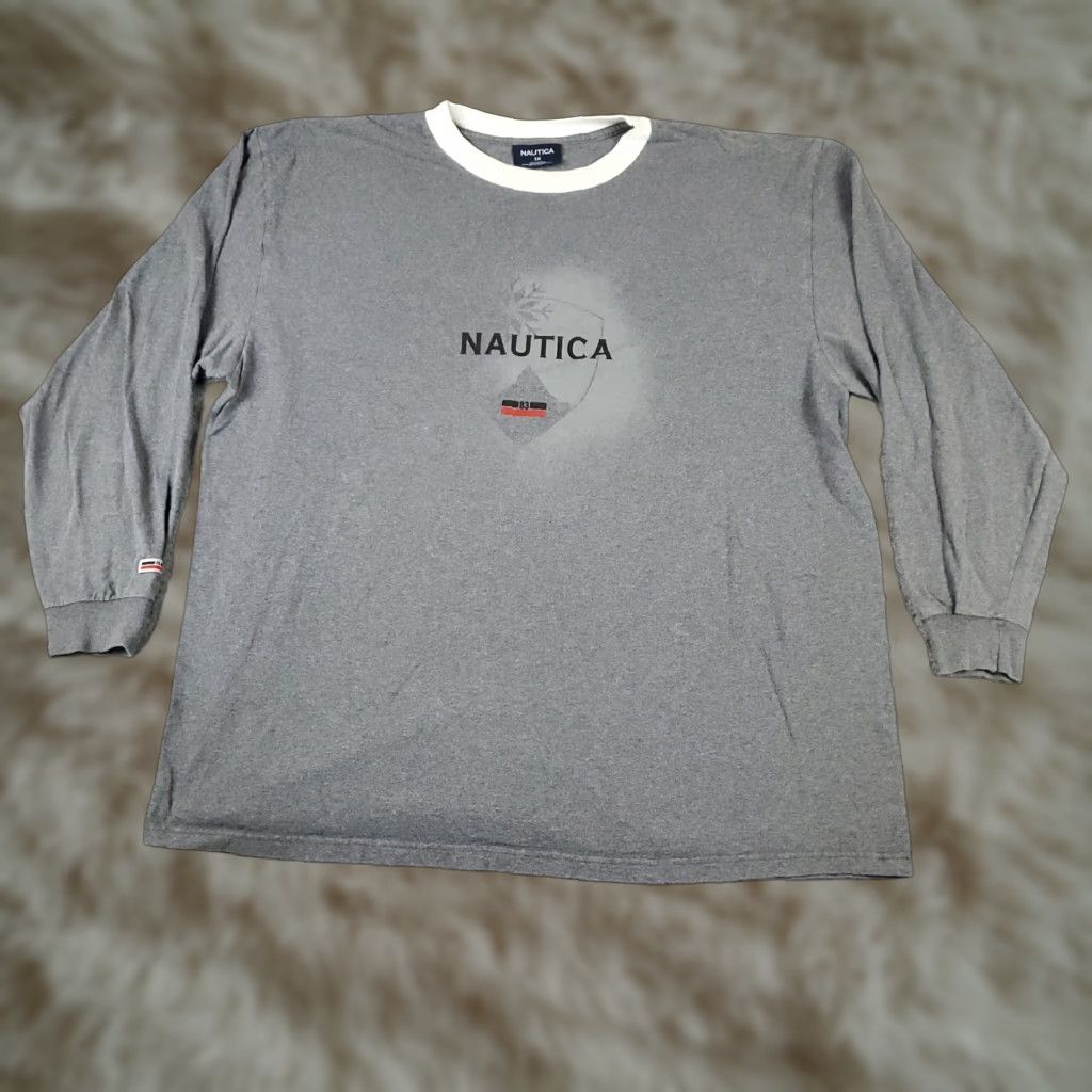Nautica Nautica T-Shirt Mens Size 1X Gray Long Sleeve Crew Neck Classic Casual Shirt Size US XL / EU 56 / 4 - 1 Thumbnail