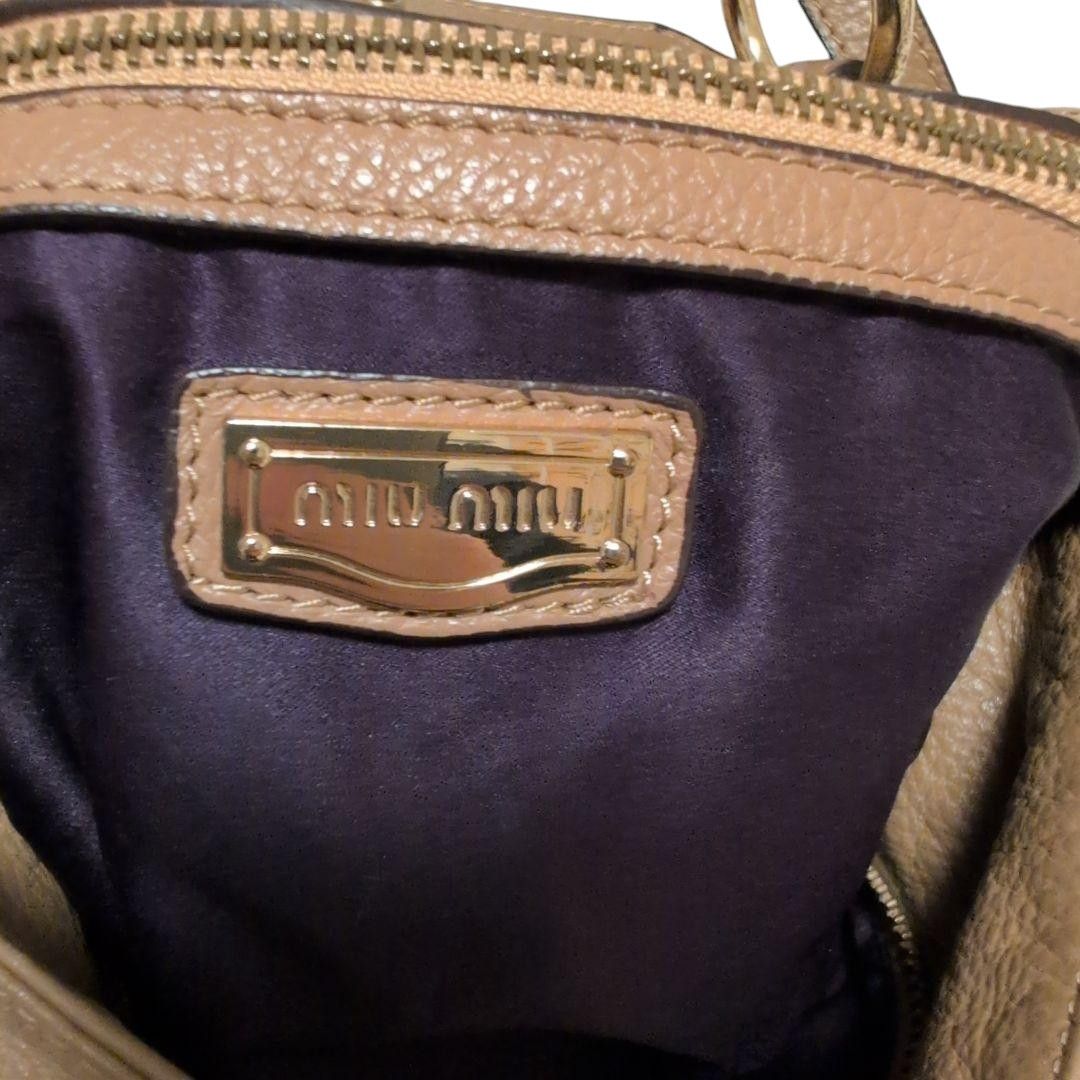 Miu Miu Miu Miu - Brown Handbag Shoulder Bag Gold 2Way Size ONE SIZE - 5 Thumbnail