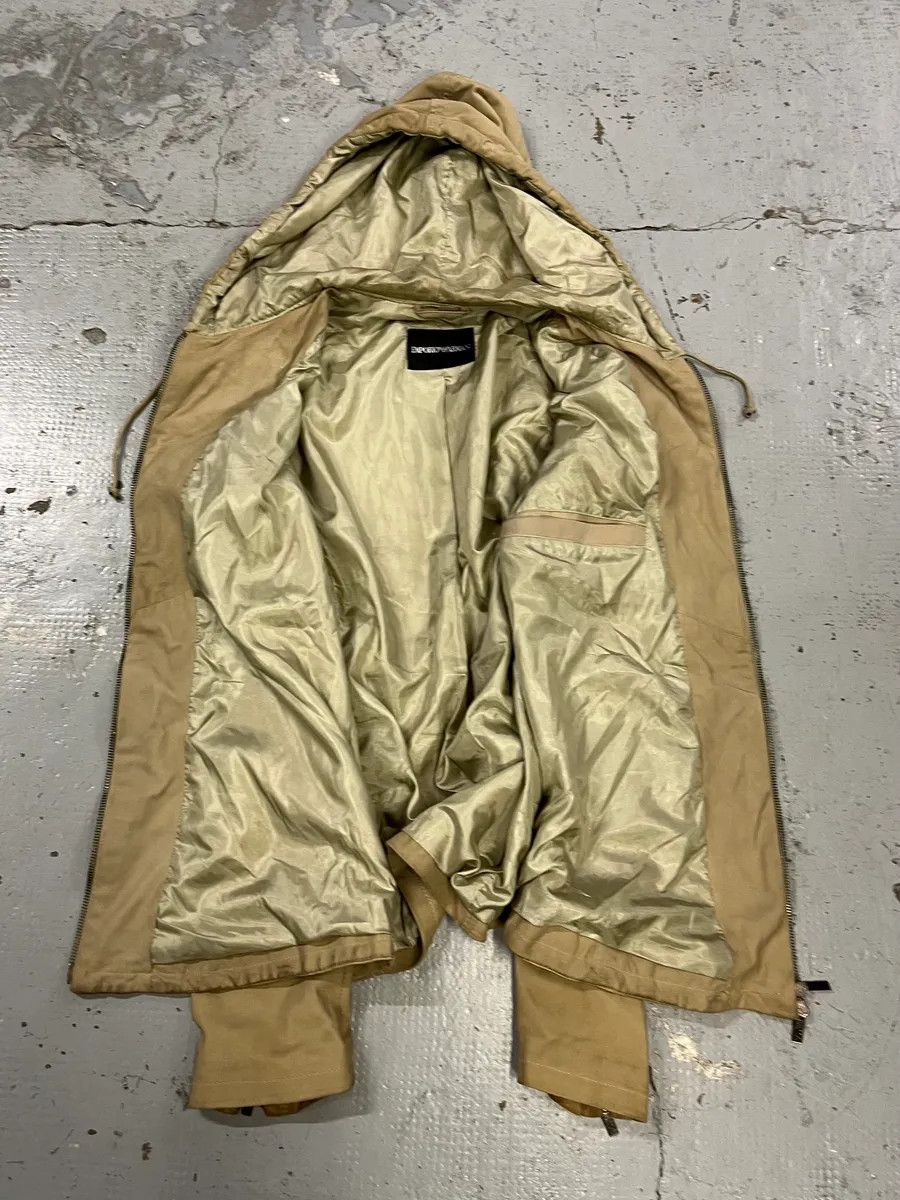 Emporio Armani SS2009 Emporio Armani Beige Lamb Leather Hooded Jacket Size US M / EU 48-50 / 2 - 8 Thumbnail