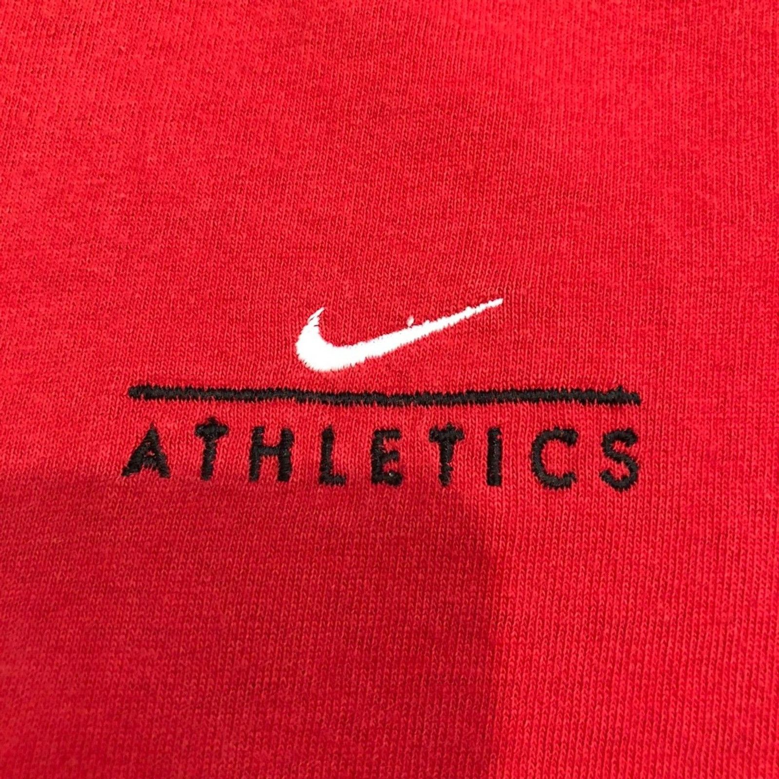 Nike × Vintage Vintage 90s Nike Center Swoosh Thrashed Tee Size US XL / EU 56 / 4 - 2 Thumbnail