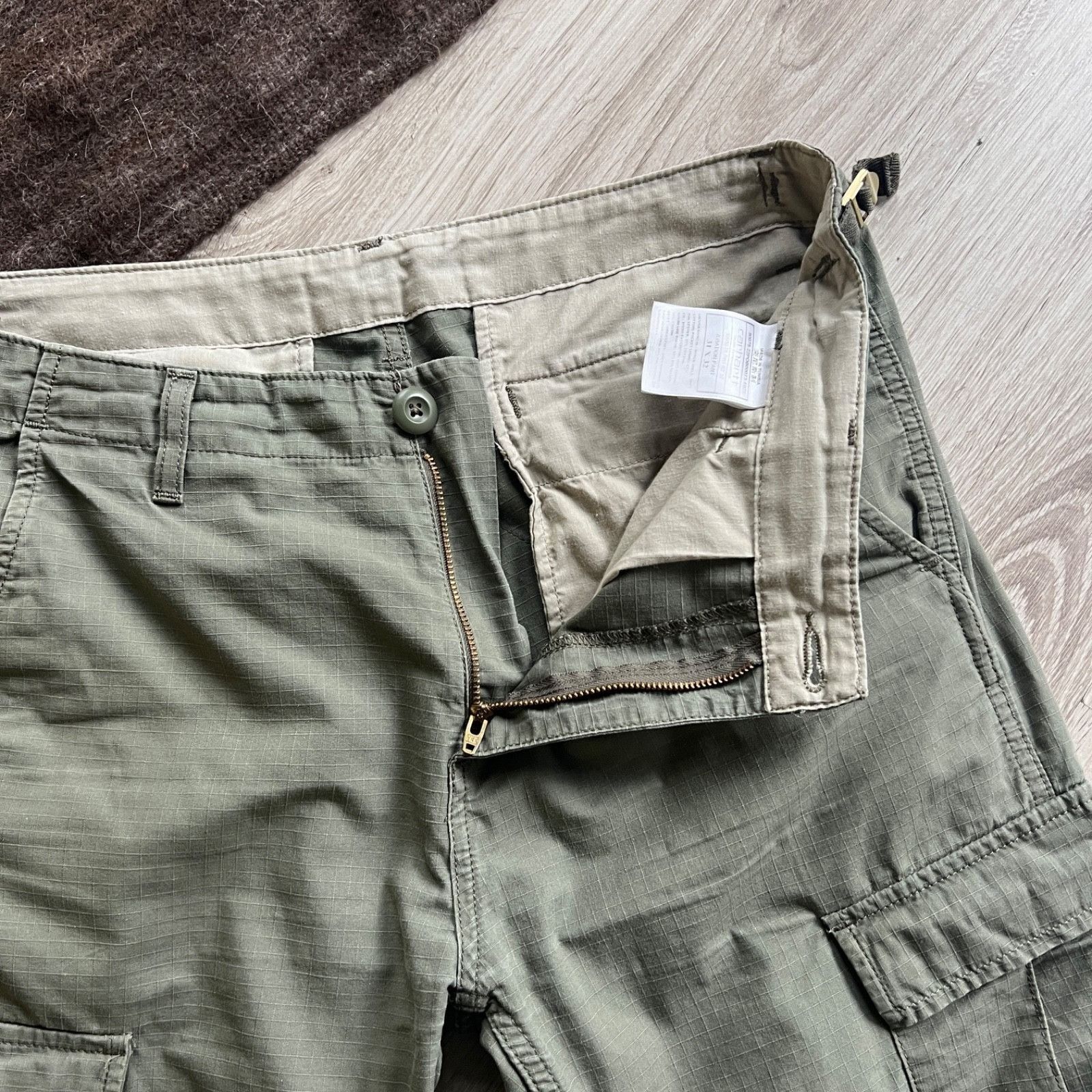 Carhartt Wip Carhartt Aviation Olive Green Ripstop Cargo Pants 9614AC Size US 32 / EU 48 - 7 Thumbnail