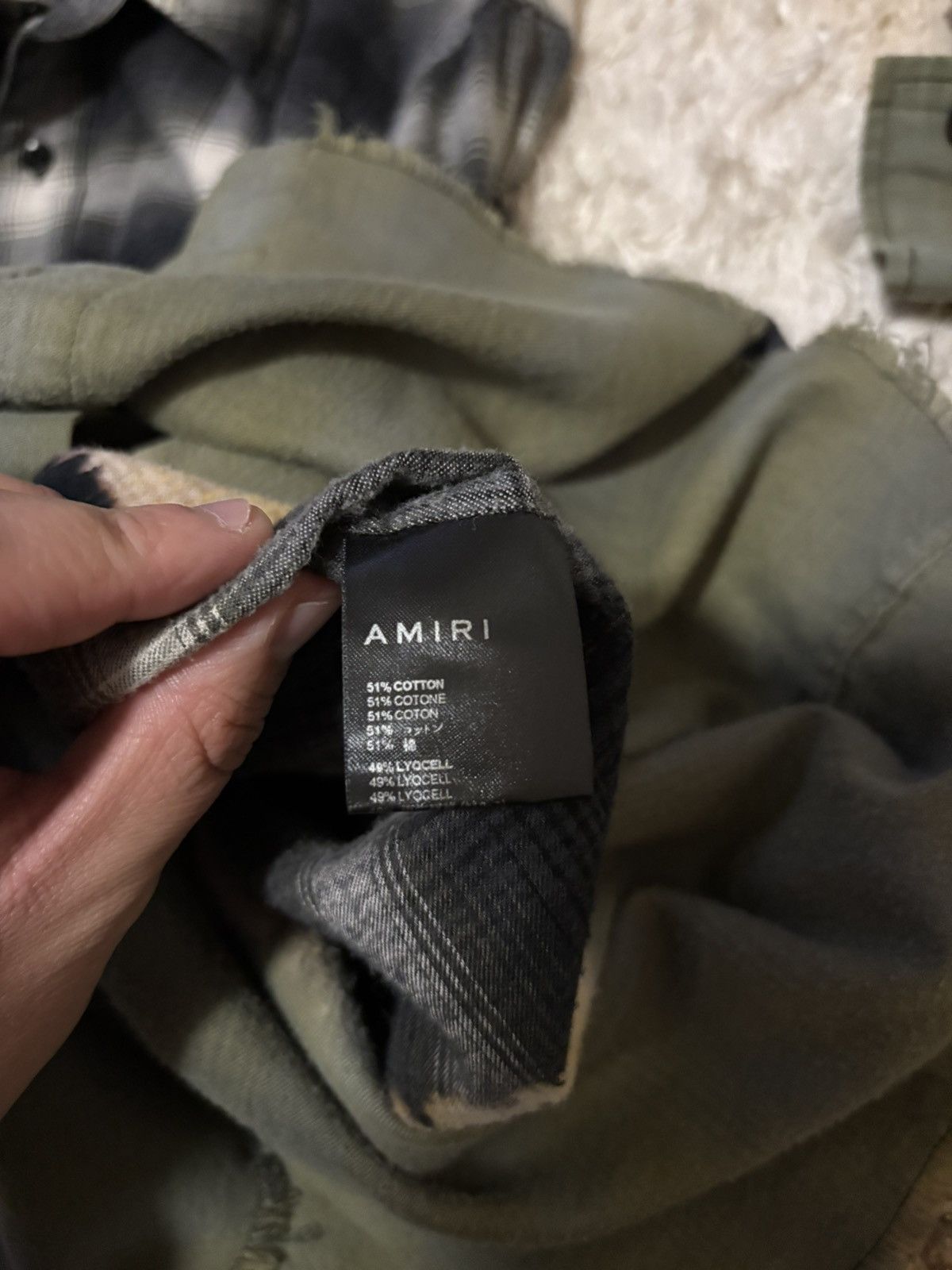 Amiri Bleached Plaid Flannel Size US M / EU 48-50 / 2 - 5 Thumbnail