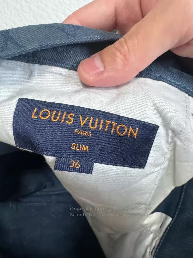 Louis Vuitton Louis Vuitton Blue presbyopic full-print slim jeans Size US 36 / EU 52 - 3 Thumbnail