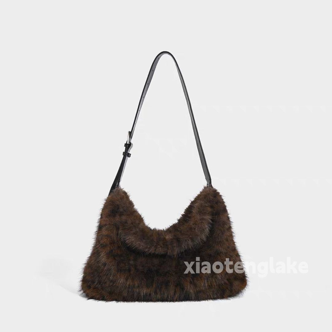 Vintage Unisex plush messenger crossbody pattern bag Size ONE SIZE - 5 Thumbnail