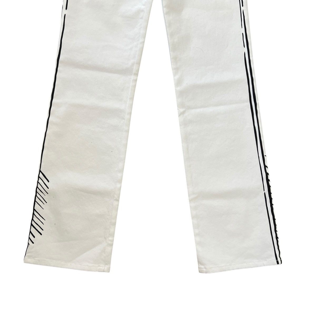 Fendi FENDI × Joshua Vides 2020 Trompe-l’œil White Denim Pants Size 26" / US 2 / IT 38 - 5 Thumbnail