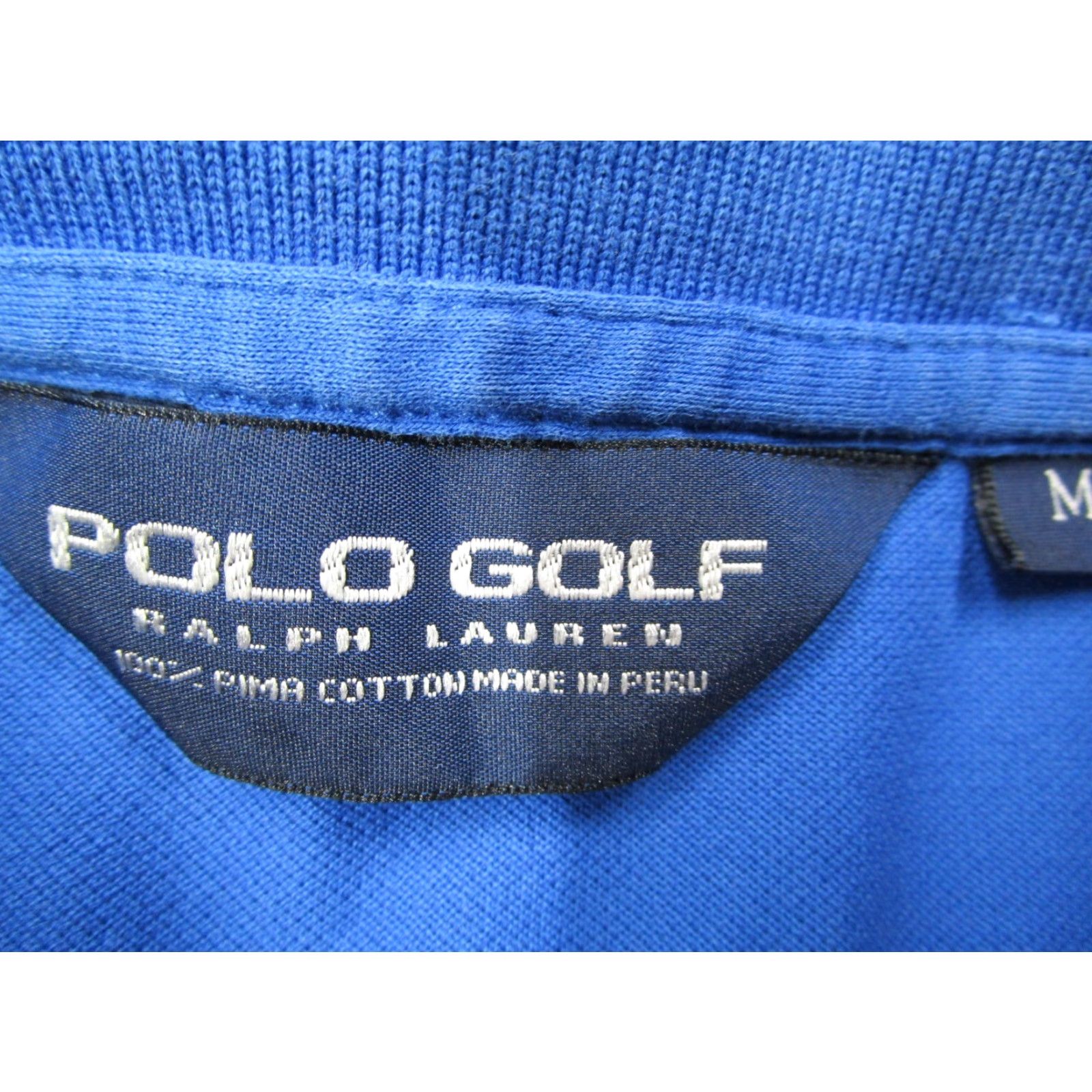 Vintage VINTAGE Polo Golf Ralph Lauren Shirt Mens Blue Short Sleeve Pique Polo 100% Cotton Embroidered Big Red Pony Medium Size US M / EU 48-50 / 2 - 4 Thumbnail