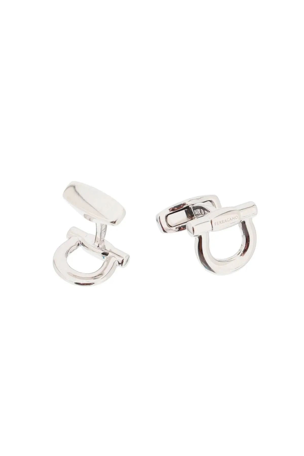 image of Salvatore Ferragamo O1S22I1N0324 Size-Os Gancini Cufflinks In Silver, Men's