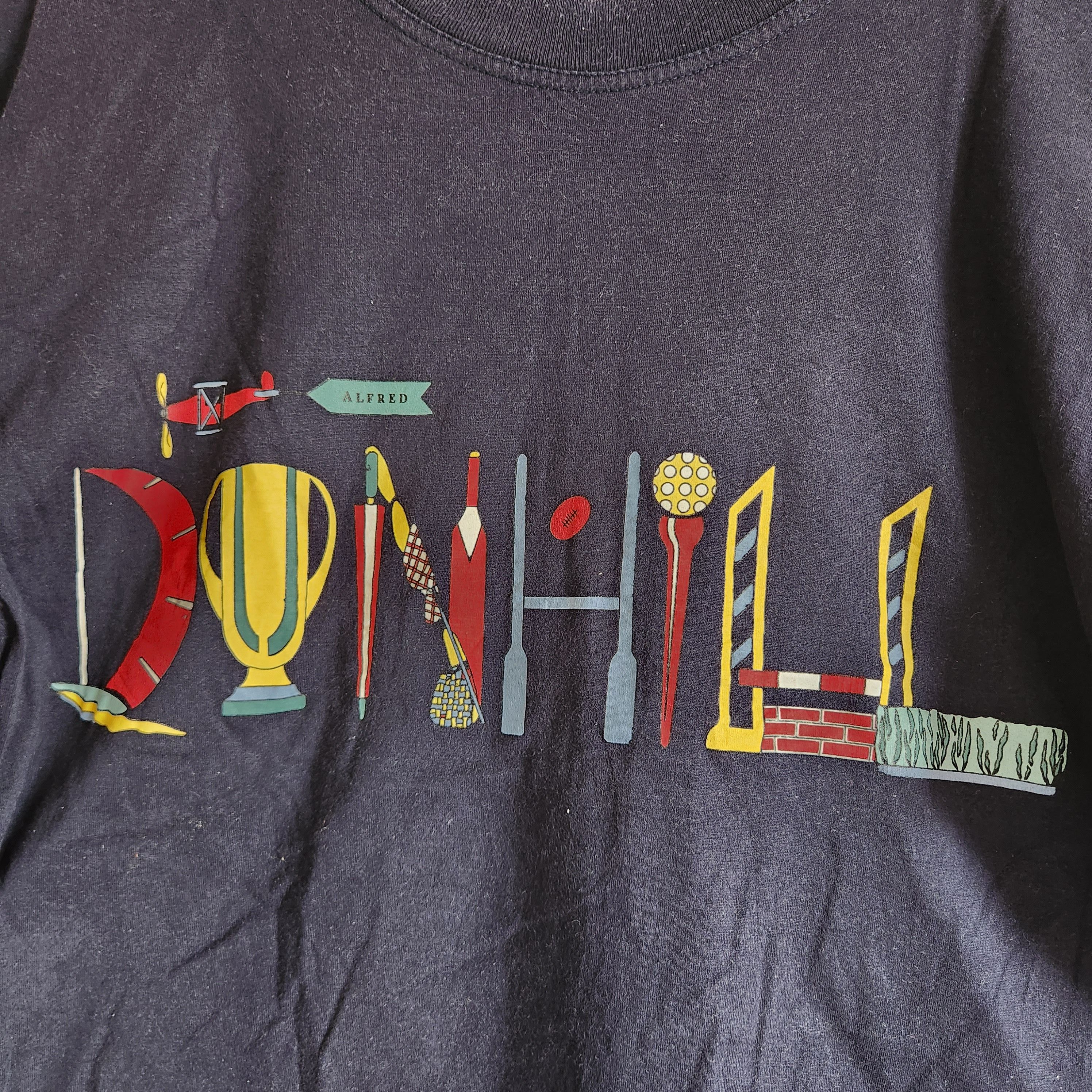 Alfred Dunhill × Vintage Vintage 1980s Alfred Dunhill TShirt Single Stitches Size US M / EU 48-50 / 2 - 6 Thumbnail