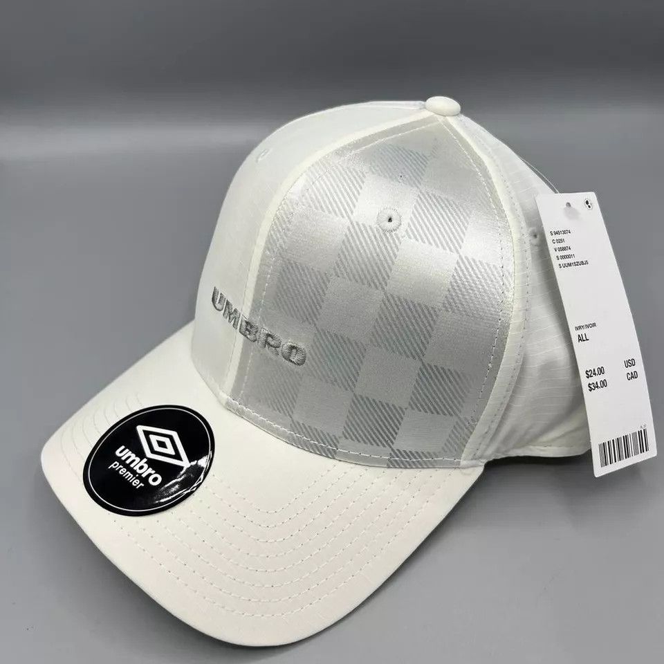 Umbro Umbro Hat Men White Checkered Embroidered Snap Back Cap New Size ONE SIZE - 2 Thumbnail