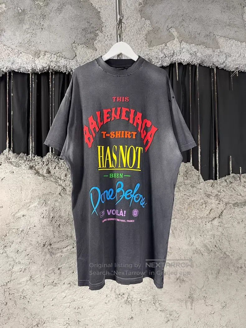 Balenciaga Balenciaga Distressed Washed Short Sleeve Size US S / EU 44-46 / 1 - 1 Thumbnail