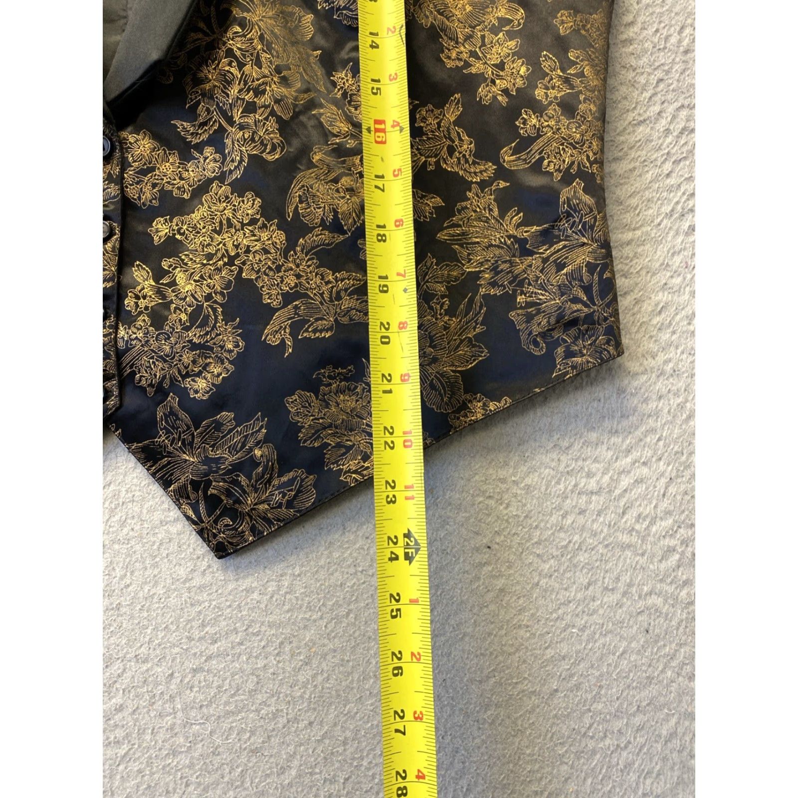 Vintage Formal Fashions vest Unisex L Gold Floral Style USA 135-11 Size L / US 10 / IT 46 - 4 Thumbnail