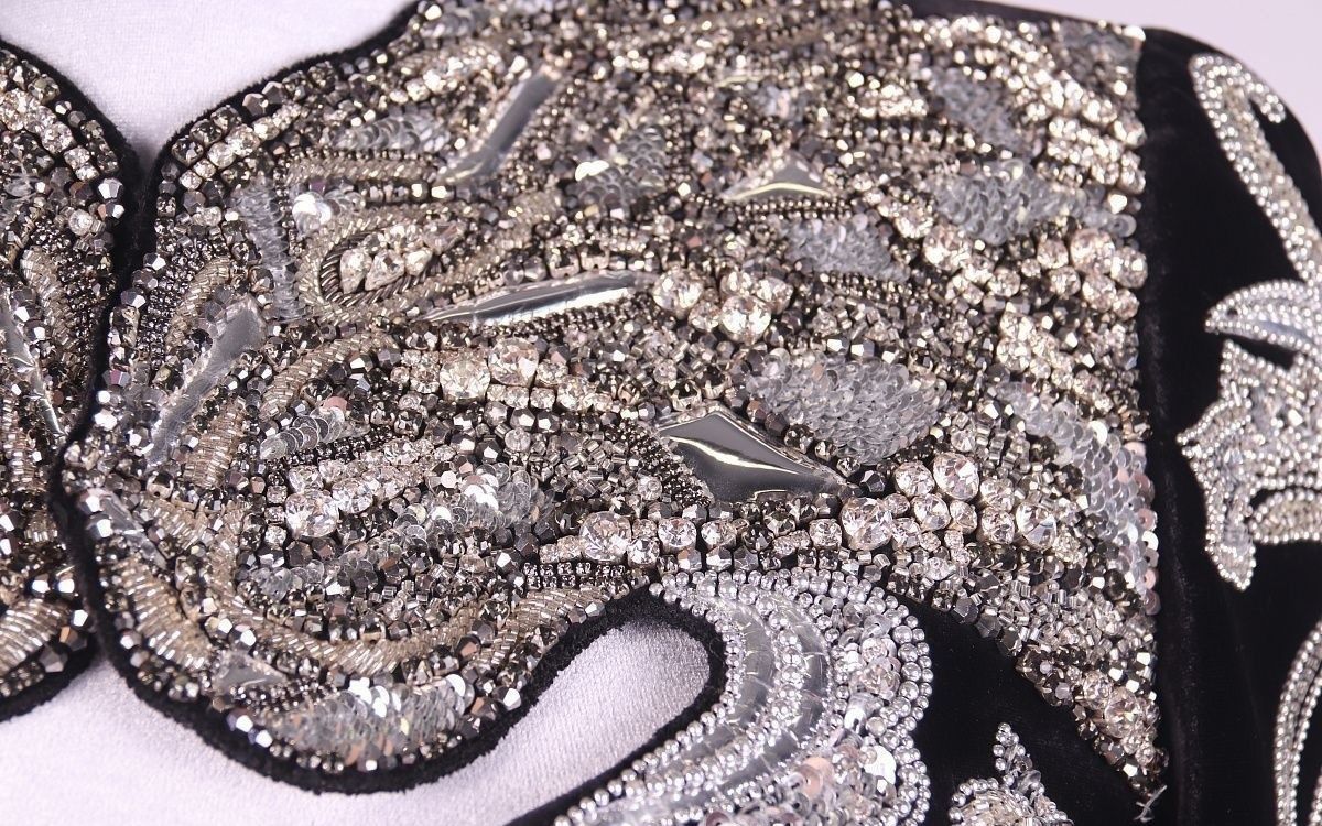 Balmain Crystal And Beading Embellishment Jacket Blazer in Black, Women's (Size Xs) — image 5 of 6