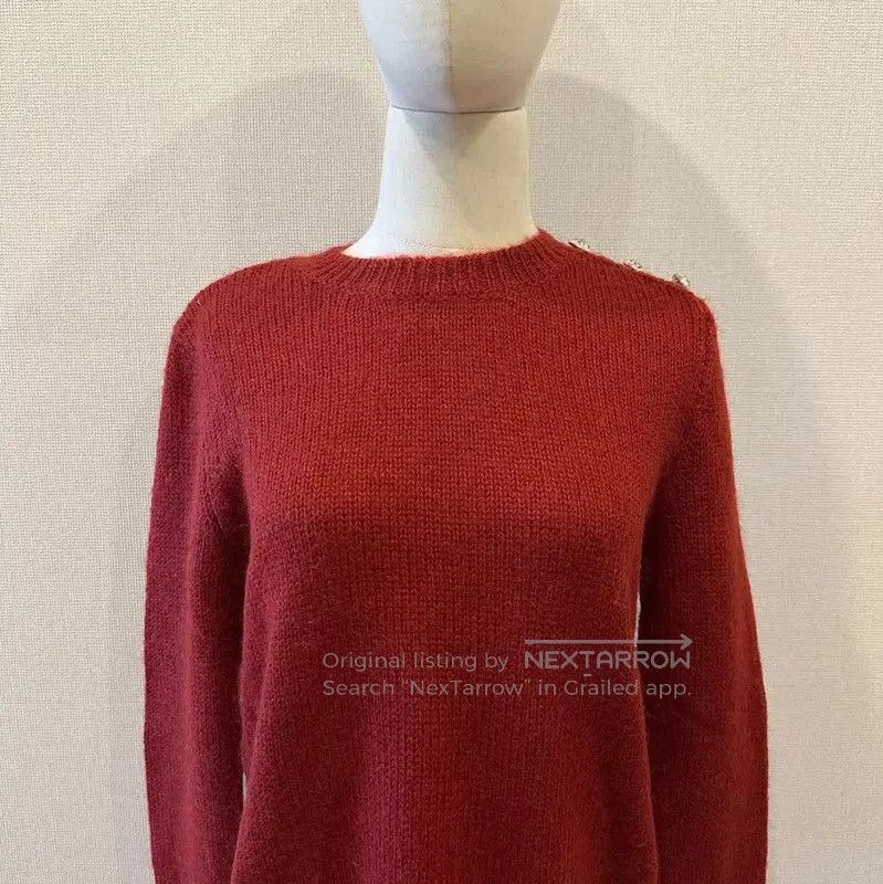 Balmain Balmain Red Cotton Blend Women's Sweatshirt . Size XS / US 0-2 / IT 36-38 - 2 Thumbnail