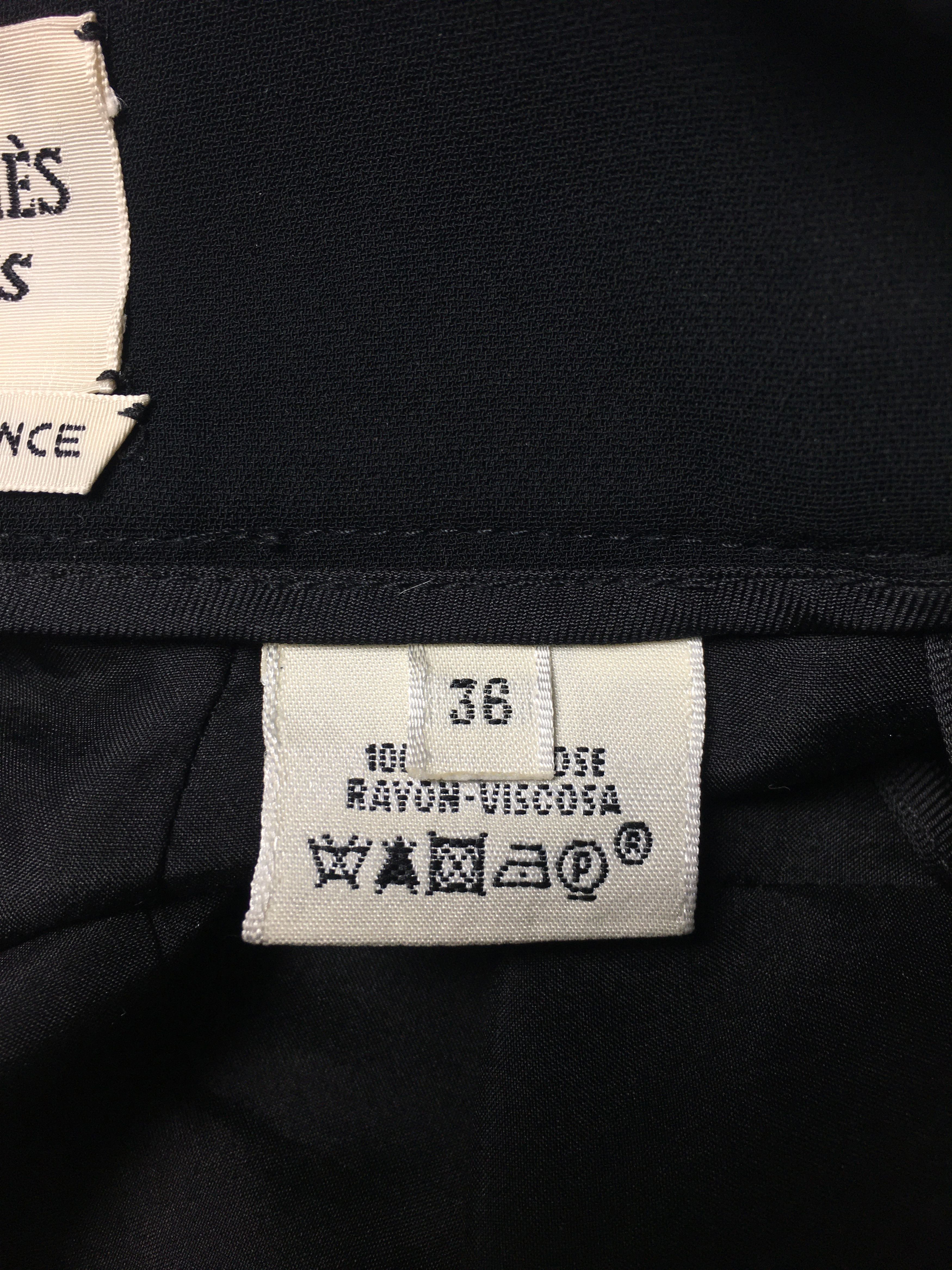Hermes HERMES Paris Classic Pencil Black Skirt EU 36 Size 26" / US 2 / IT 38 - 13 Thumbnail