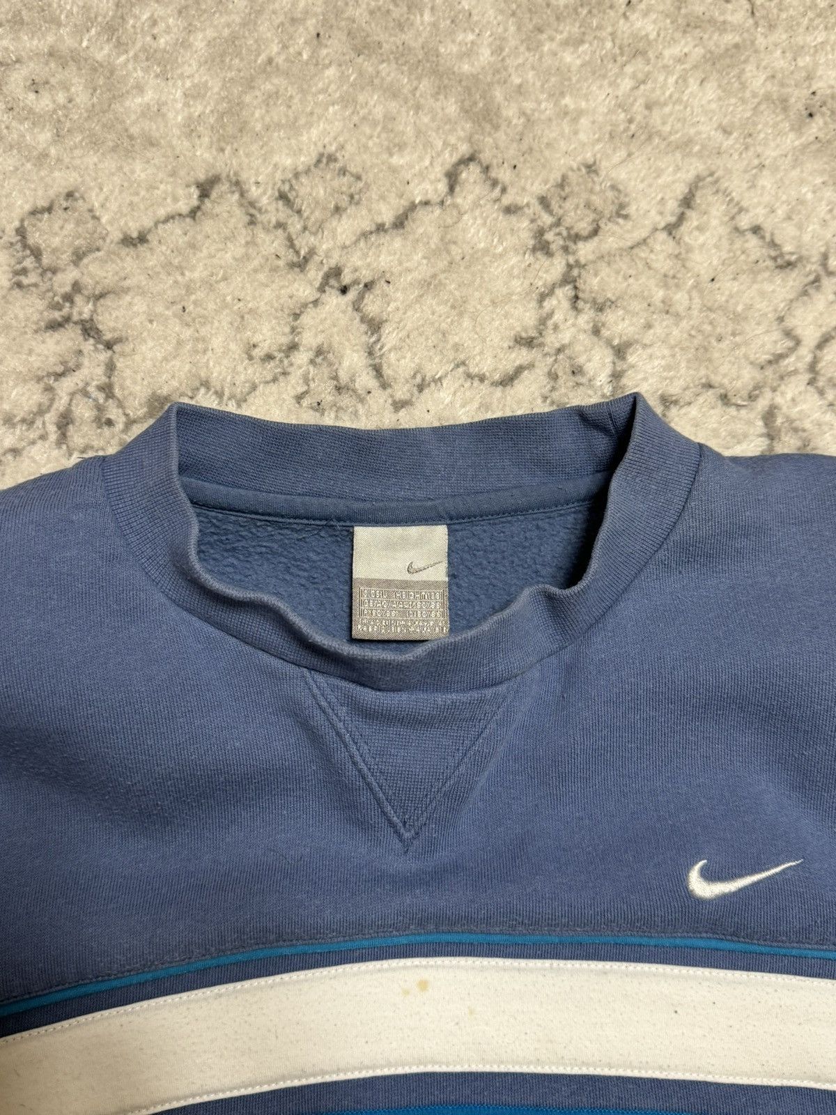 Nike × Vintage Vintage 00s Sky Blue Nike Sweatshirt - Large Size US L / EU 52-54 / 3 - 14 Thumbnail