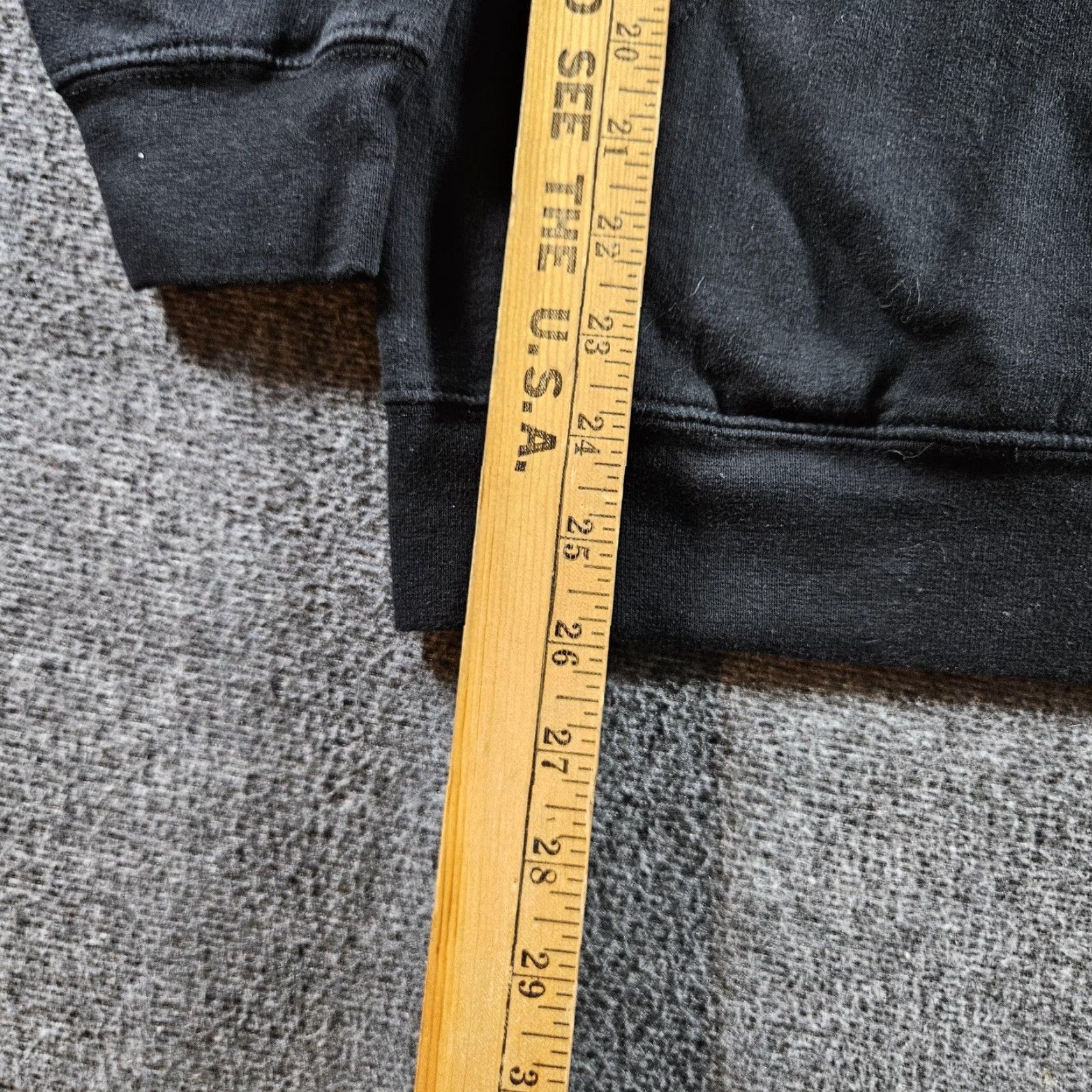 Hereu Astroworld Hoodie Mens Small Black Graphic Print Embroidered Fleece Hooded Pockets Pullover Cotton Polyester Size US S / EU 44-46 / 1 - 6 Thumbnail