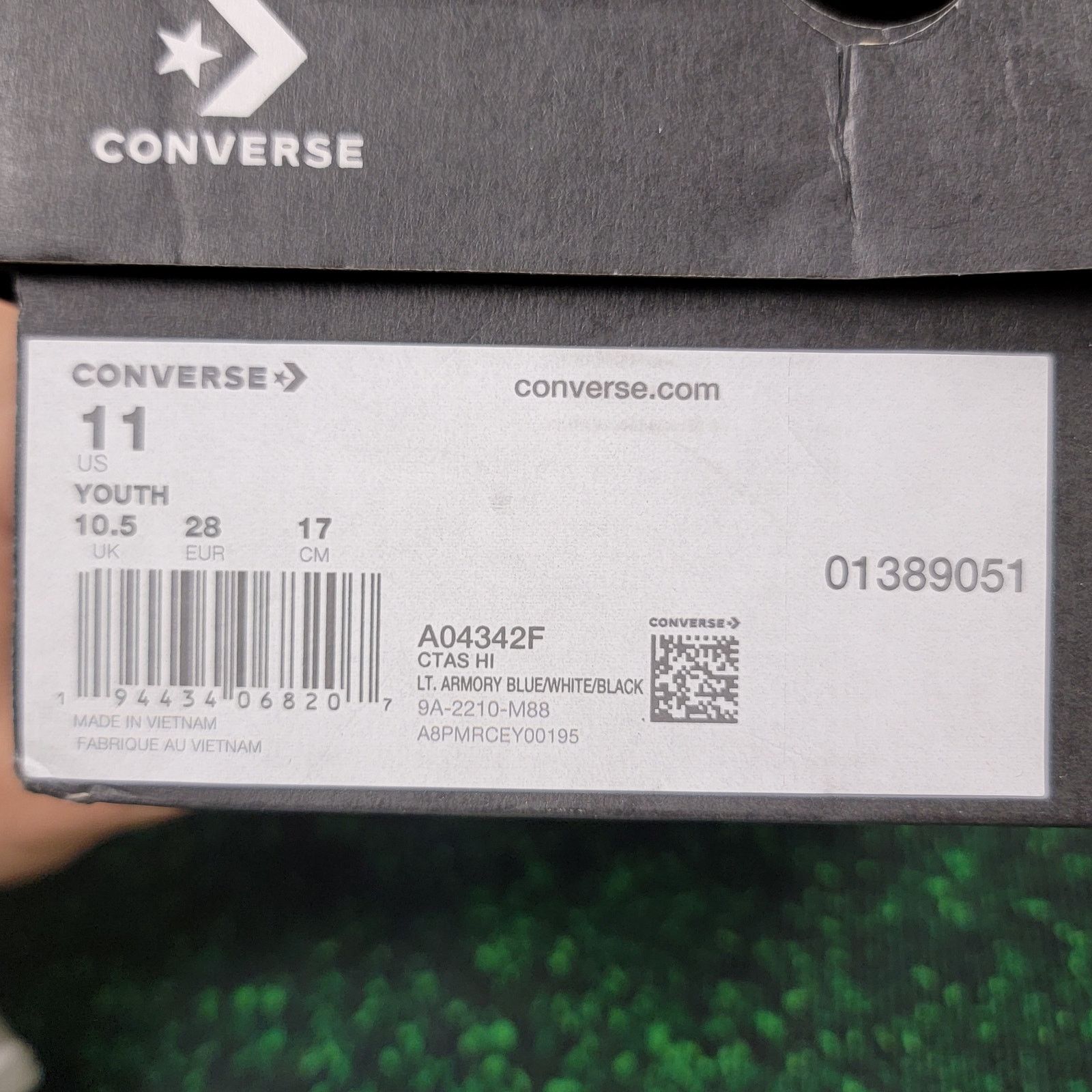 Converse Converse CTAS HI Youth Sz 11 Lt Armory Blue/White A04342F Size US 11 / EU 44 - 9 Thumbnail
