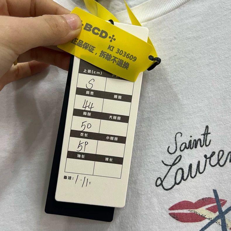 Yves Saint Laurent saint Laurent Lip print logo short sleeve 2501-Nextarrow Size US S / EU 44-46 / 1 - 5 Thumbnail