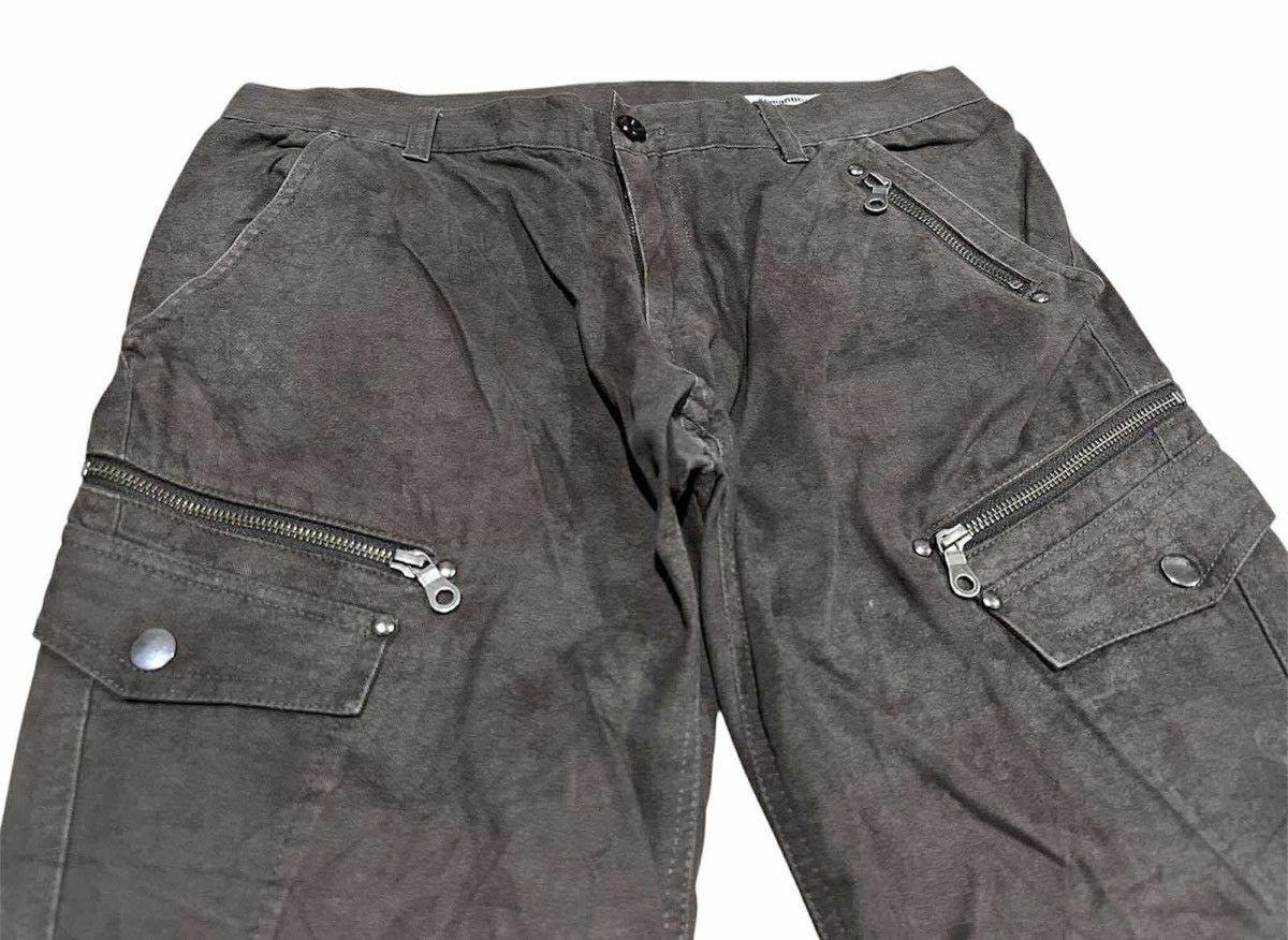 semanticdesign 🔥Sick Y2K Semantic Design Coated Cargo Pants Flared Zipper Size US 32 / EU 48 - 3 Thumbnail