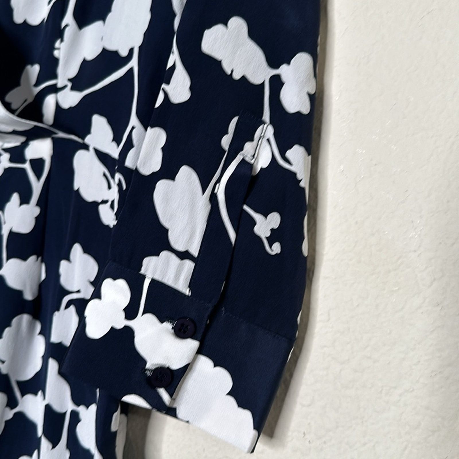 NWOT Diane Von Furstenberg Silk Faux Wrap Dress Floral Sz 6