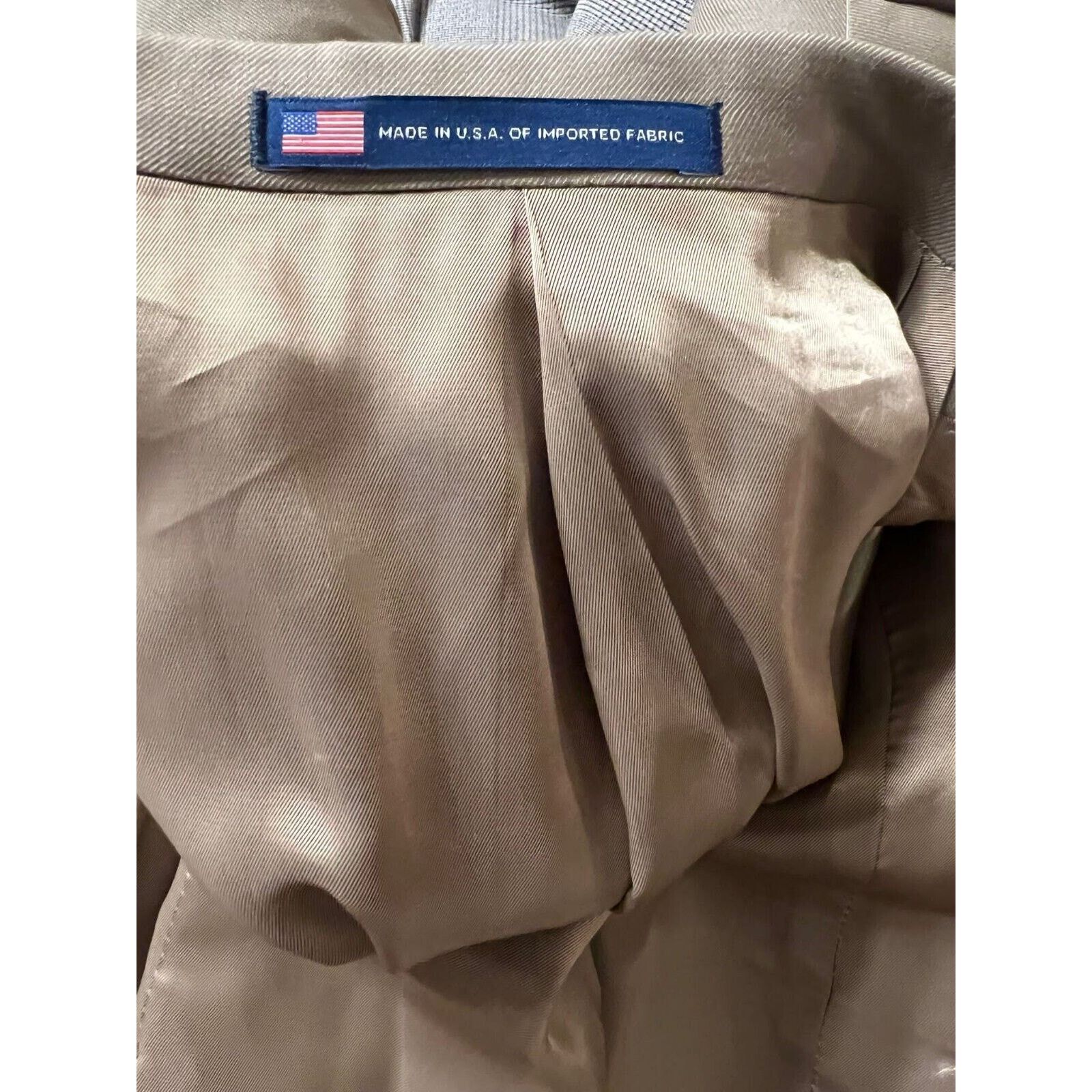 Hart Schaffner Marx Hart Schaffner Marx Beige Sport Coat Blazer Jacket Size 48L Size 48L - 5 Thumbnail