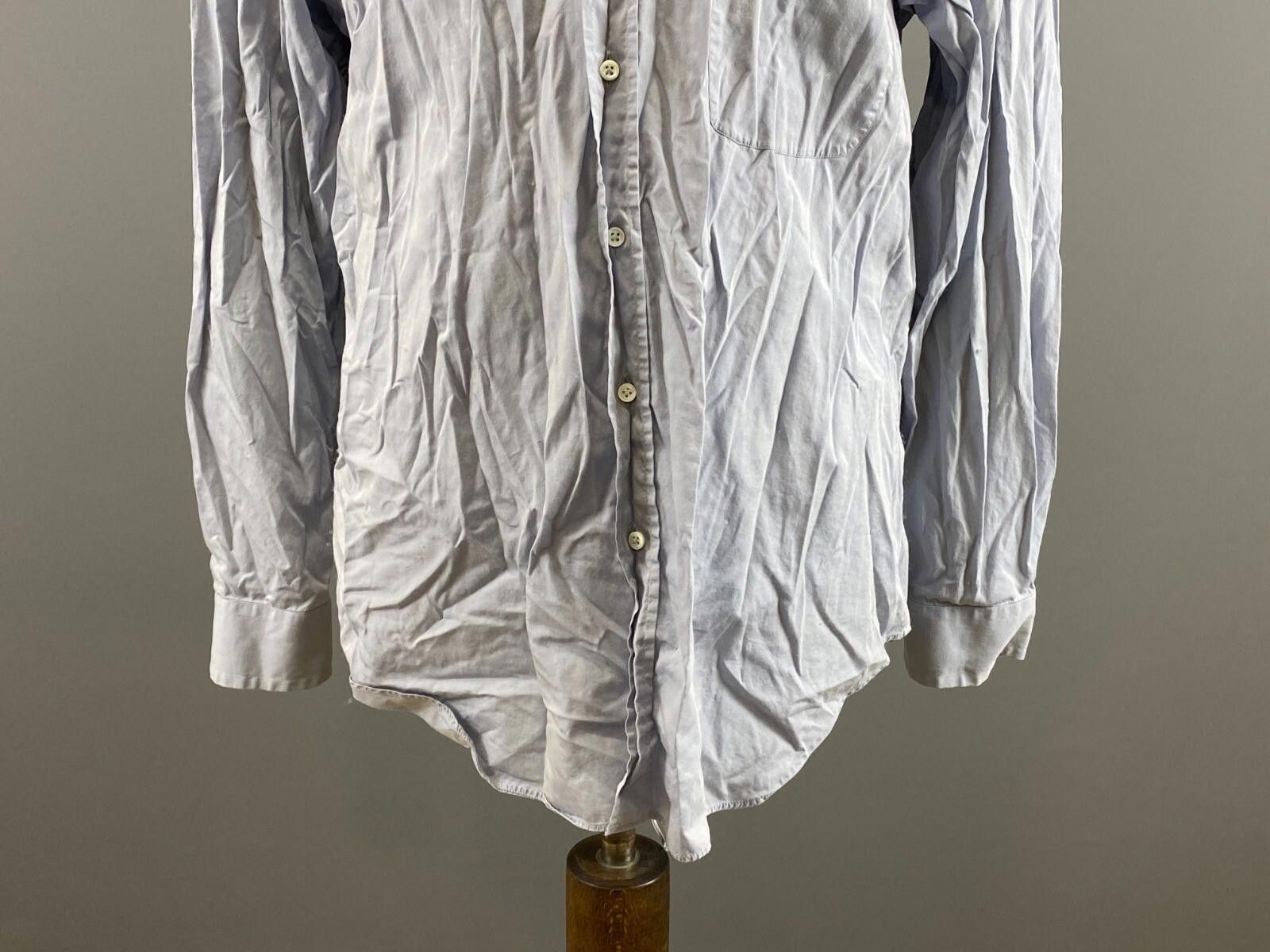 Armani Collezioni Armani Collezioni Blue Button Down Shirt Size 43 / 17 Size US M / EU 48-50 / 2 - 3 Thumbnail