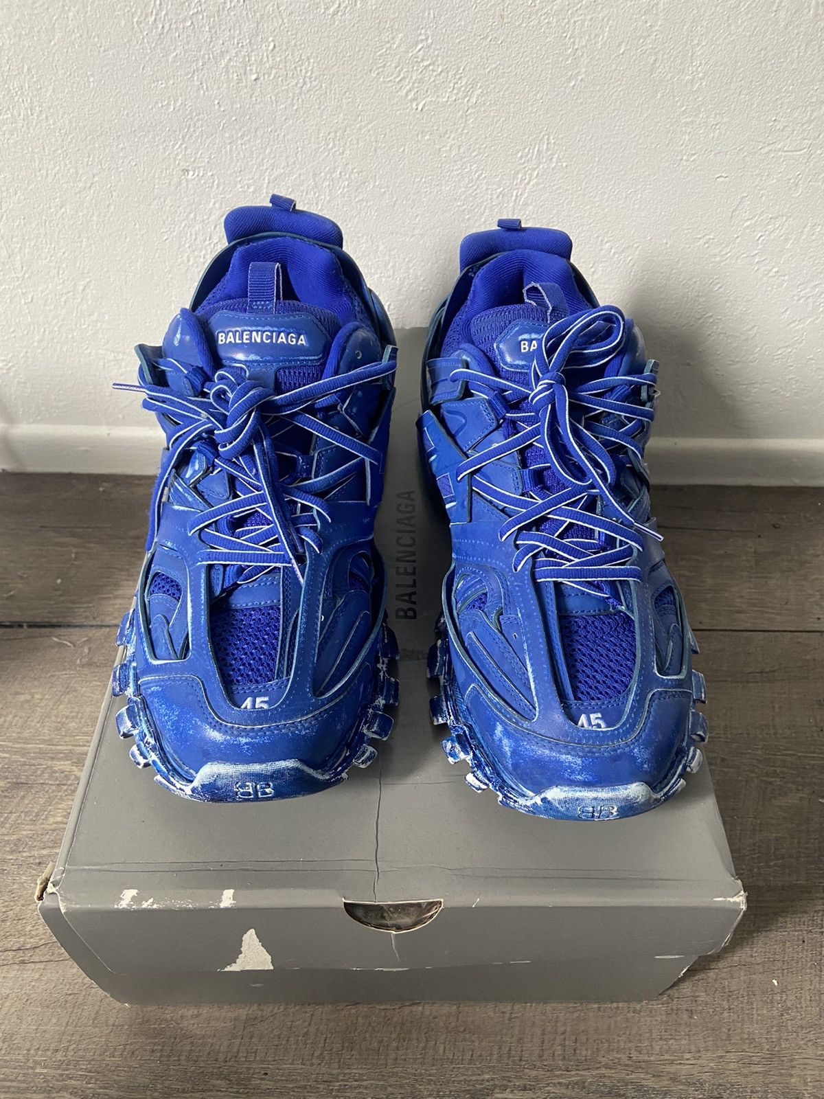 Balenciaga Balenciaga track runner “faded blue” Size US 12 / EU 45 - 2 Thumbnail
