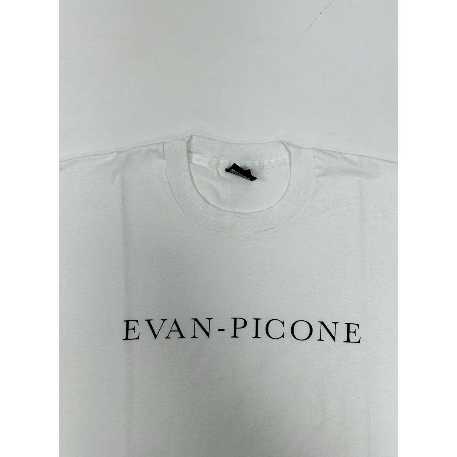 Evan Picone VINTAGE Evan Picone Shirt Adult XL White USA Spellout Brand Promo Tee Rare Screen Stars Tag 90s Size US XL / EU 56 / 4 - 3 Thumbnail