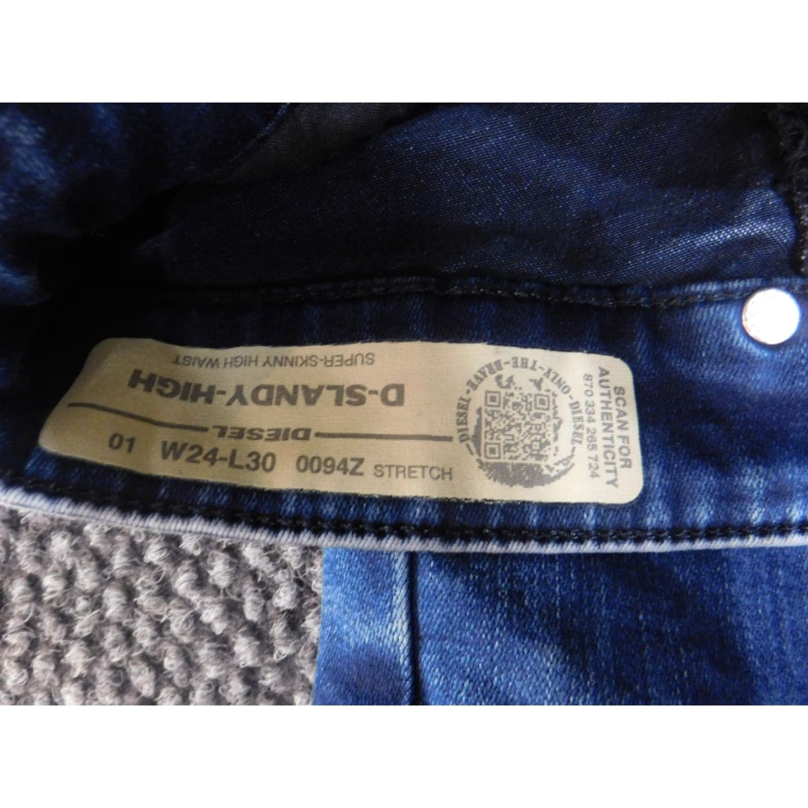 Diesel diesel jeans Women 24 Skinny High Waist Blue Denim Dress Pants Women's Classic Zip Distressed Retro 27 in Inseam Mens (Note: This item is Women) Size 40" / US 18 - 7 Thumbnail
