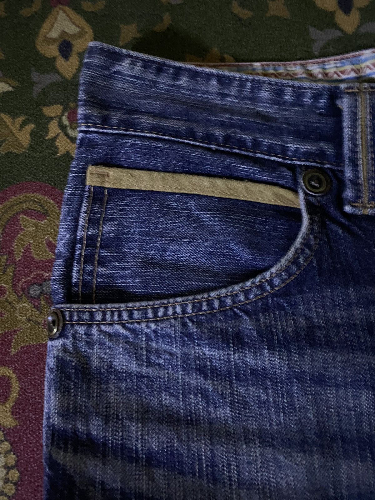 Edwin × If Six Was Nine × Le Grande Bleu (L.G.B.) 🔥RARE🔥Vintage Edwin Exclusive Flare Distressed Denim Size US 32 / EU 48 - 6 Thumbnail