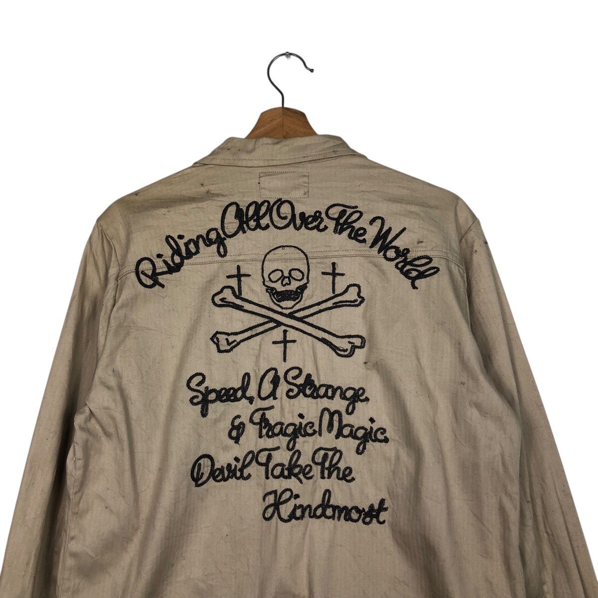Japanese Brand 📌Vintage Stooge & Co Biker Jacket Big Logo Cafe Racer Size US S / EU 44-46 / 1 - 10 Thumbnail