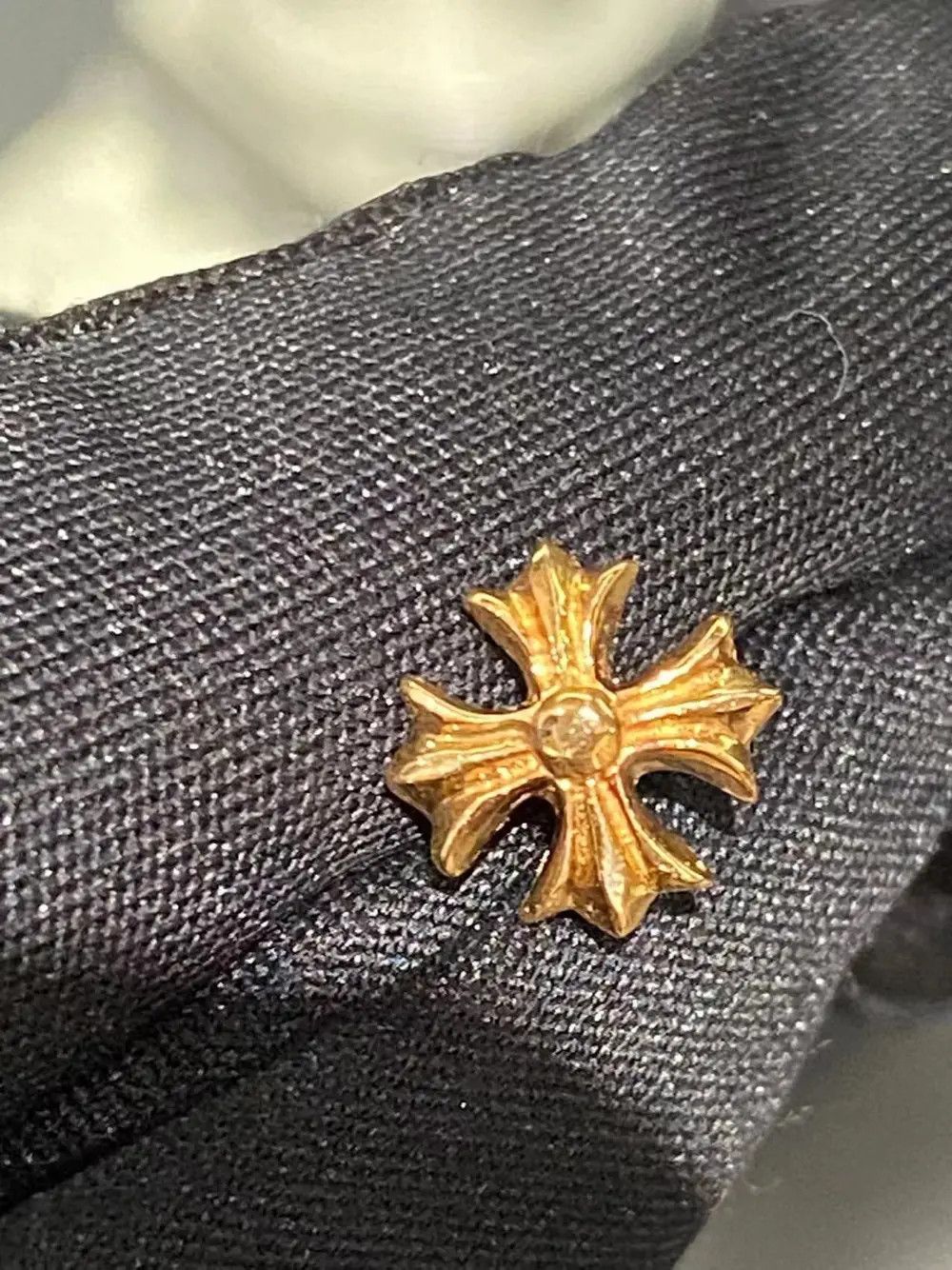Chrome Hearts Chrome Herats 22K Gold Cross Ear Stud Size ONE SIZE - 5 Thumbnail