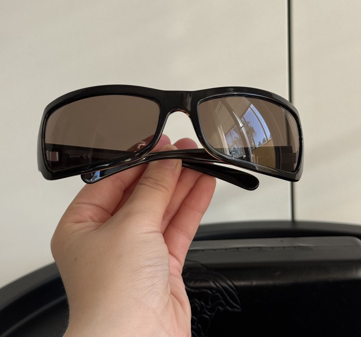 Versace Vintage Versace Versus brown sunglasses Size ONE SIZE - 10 Thumbnail