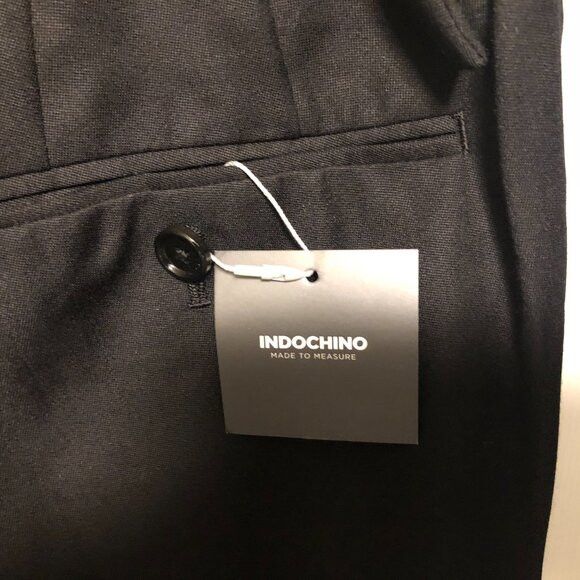 Indochino indochino men's new black 95%wool dress pants size: 40/30 Size 40R - 6 Thumbnail