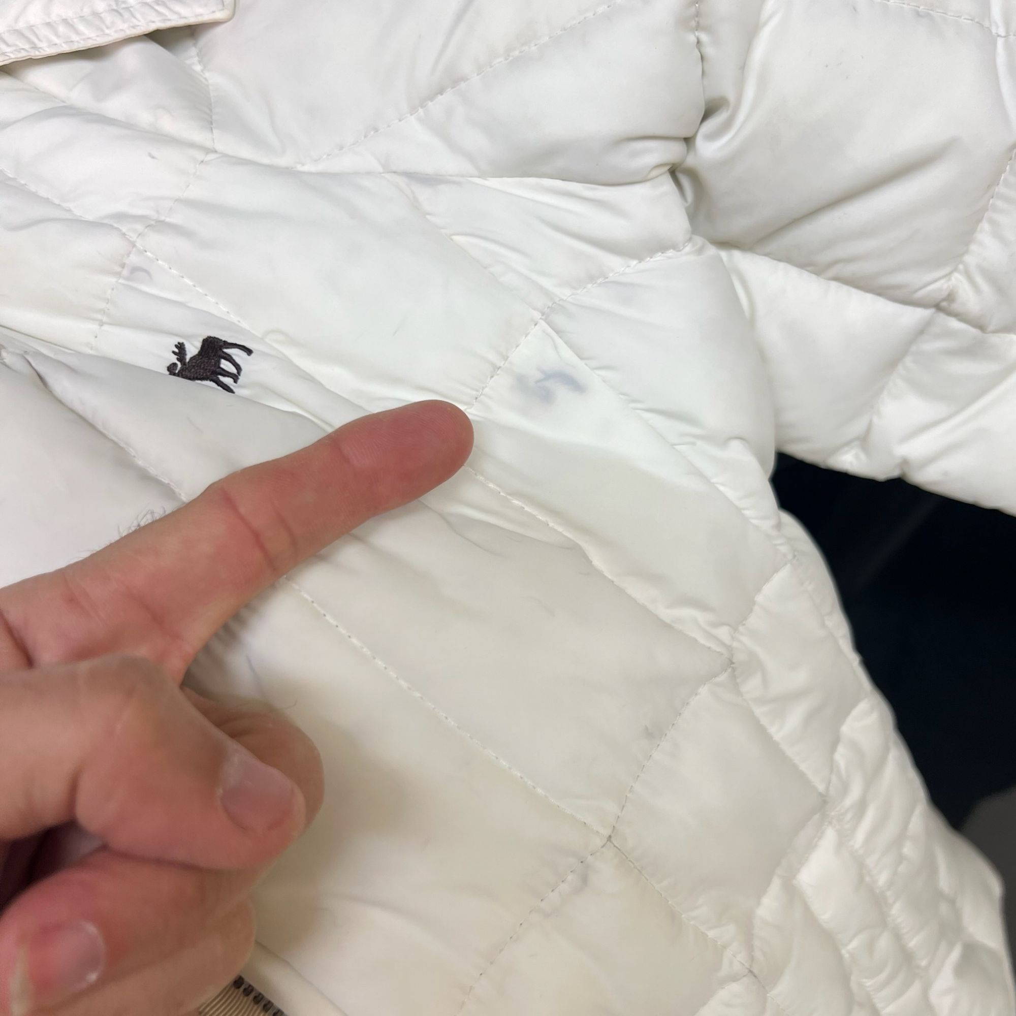 Abercrombie & Fitch ABERCOMBIE & FITCH Womens White Quilted Puffer Jacket Faux F Size S / US 4 / IT 40 - 8 Thumbnail