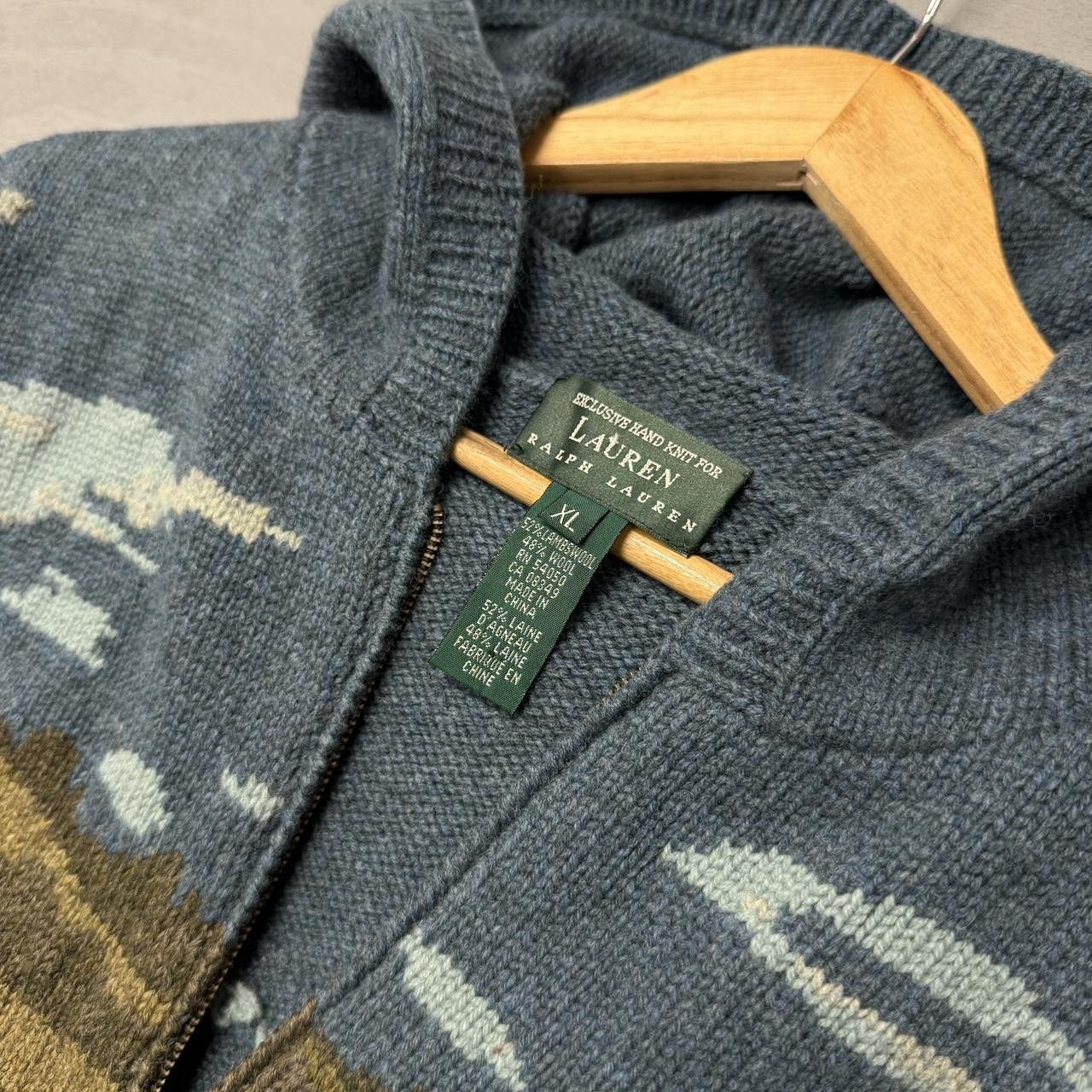Ralph Lauren Lauren Ralph Lauren Hand Knit Chunky Hooded Wool Sweater XL Size XL / US 12-14 / IT 48-50 - 5 Thumbnail