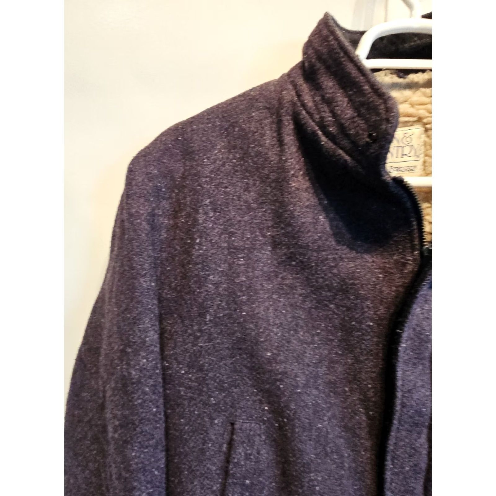 Vintage VINTAGE Town & Country Gordon Ferguson Purple Wool Sherpa Bomber Jacket Mens Medium Size US L / EU 52-54 / 3 - 4 Thumbnail