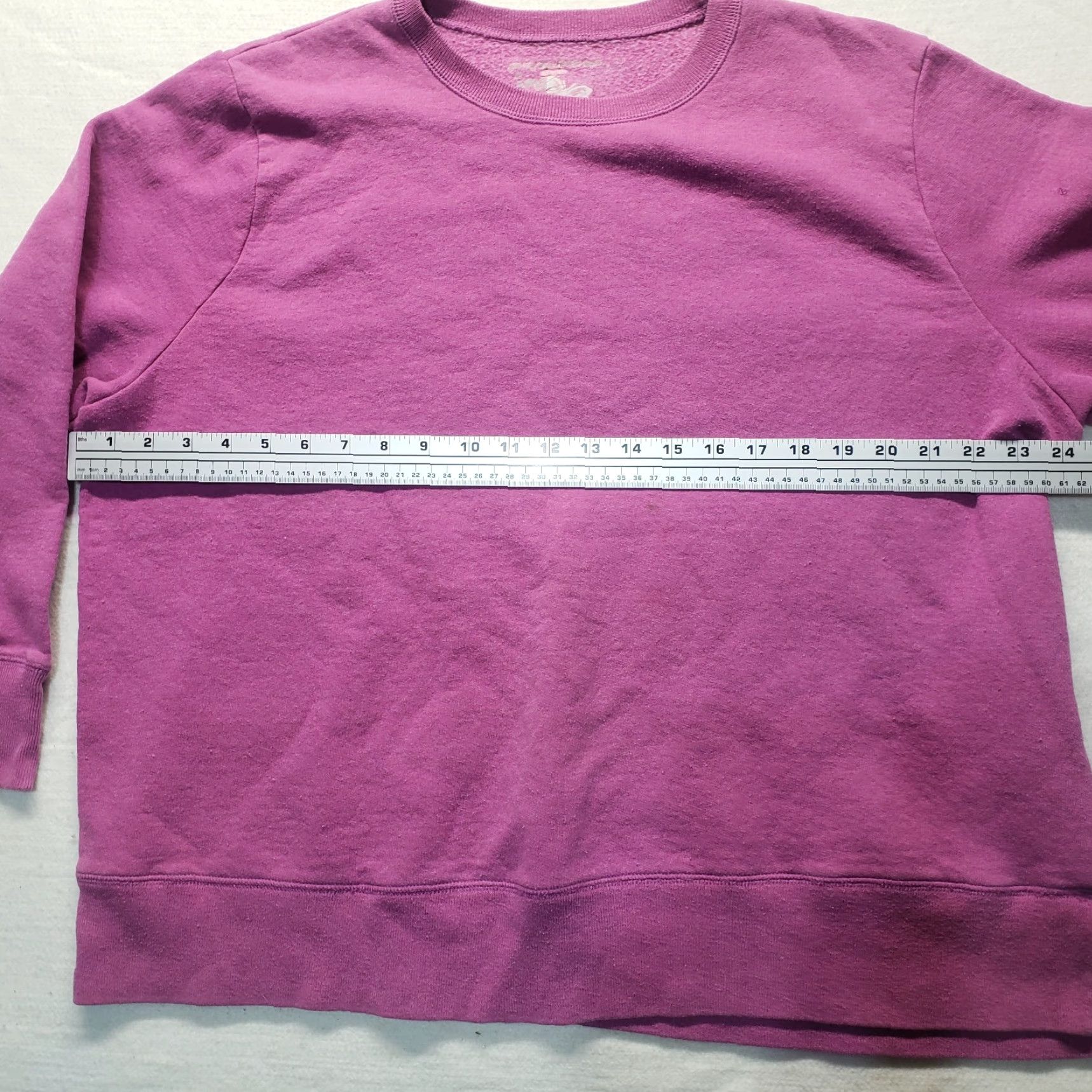 Vintage Just My Size Plus Size Sweater Pullover Solid Purple 1X Womens Classic Chunky-Knit Long Sleeve Crew Neck Size XL / US 12-14 / IT 48-50 - 3 Thumbnail
