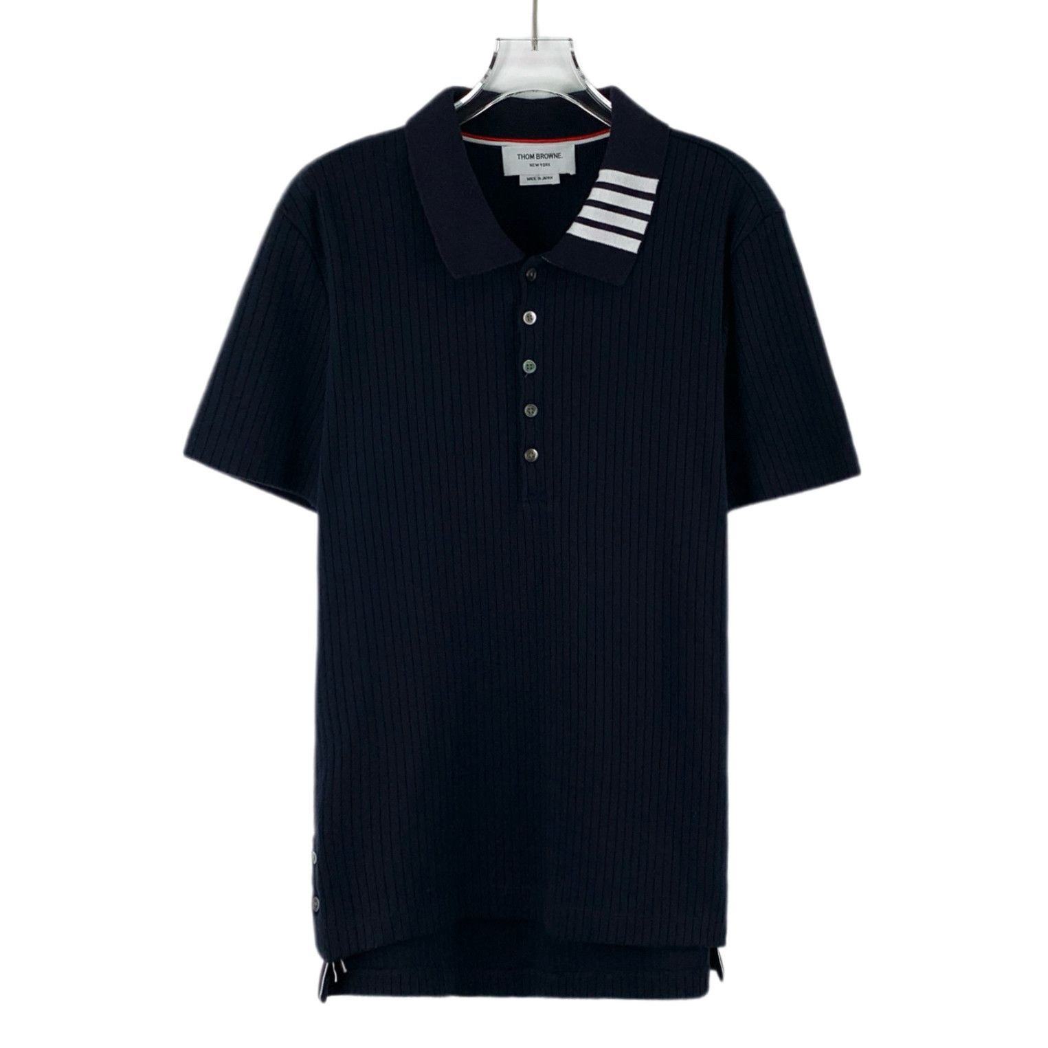 Thom Browne Thom Browne Four-Bar Polo Navy (1) Size US S / EU 44-46 / 1 - 1 Thumbnail