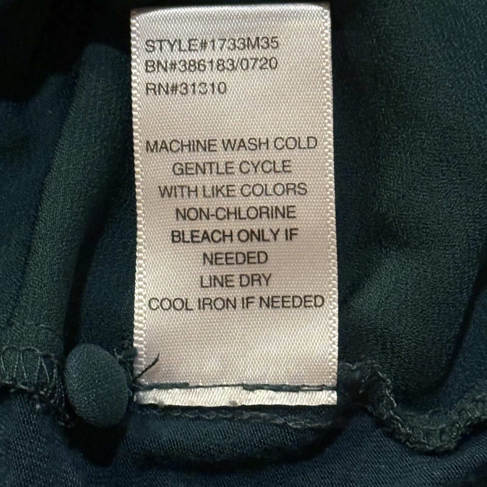 Designer Fortune + Ivy covered-button mixed-media teal blouse – XXL Size XXL / US 16-18 / IT 52-54 - 5 Thumbnail